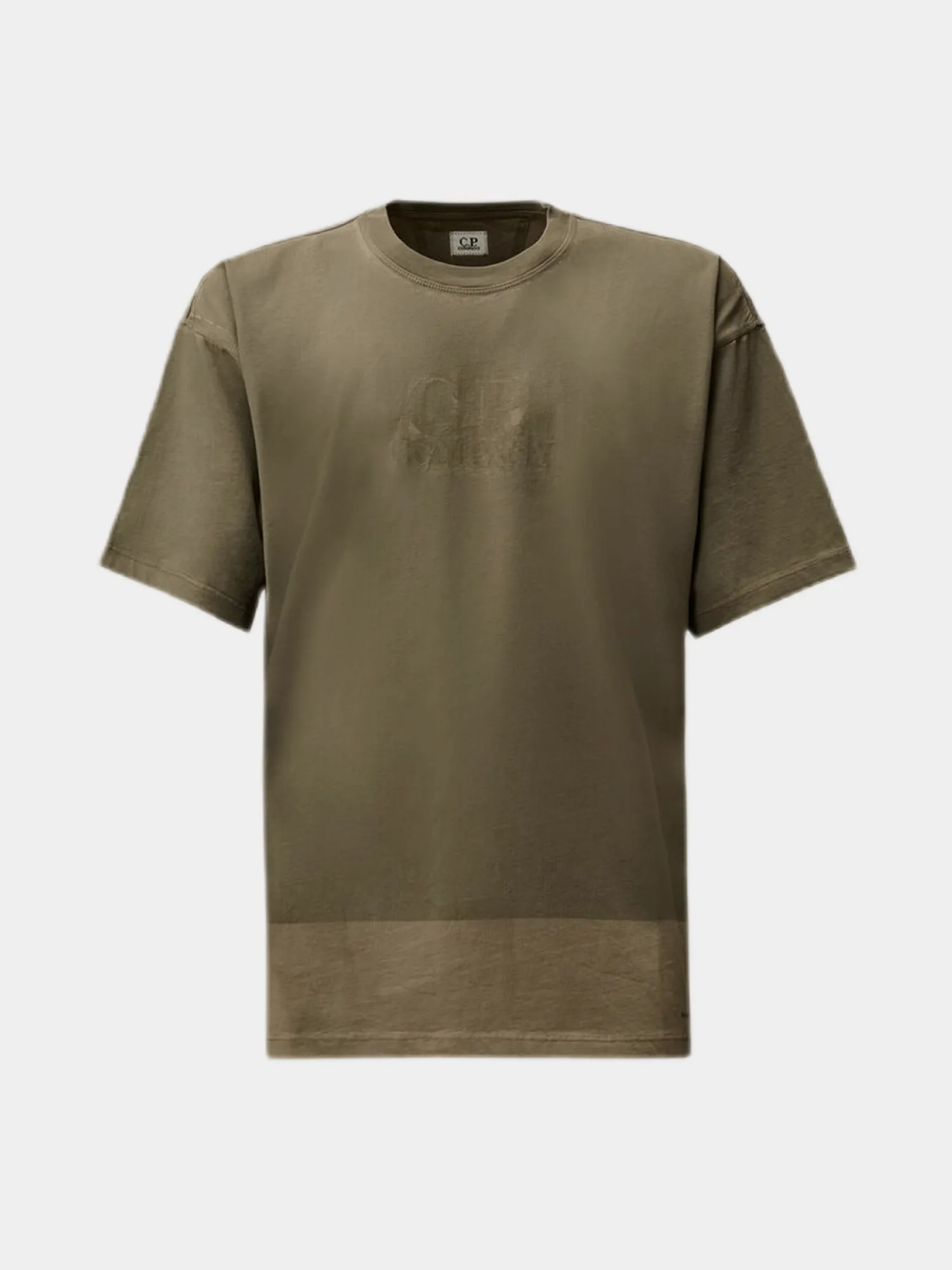 Футболка C.P. Company 24/1 Embroidered Logo Gunmetal
