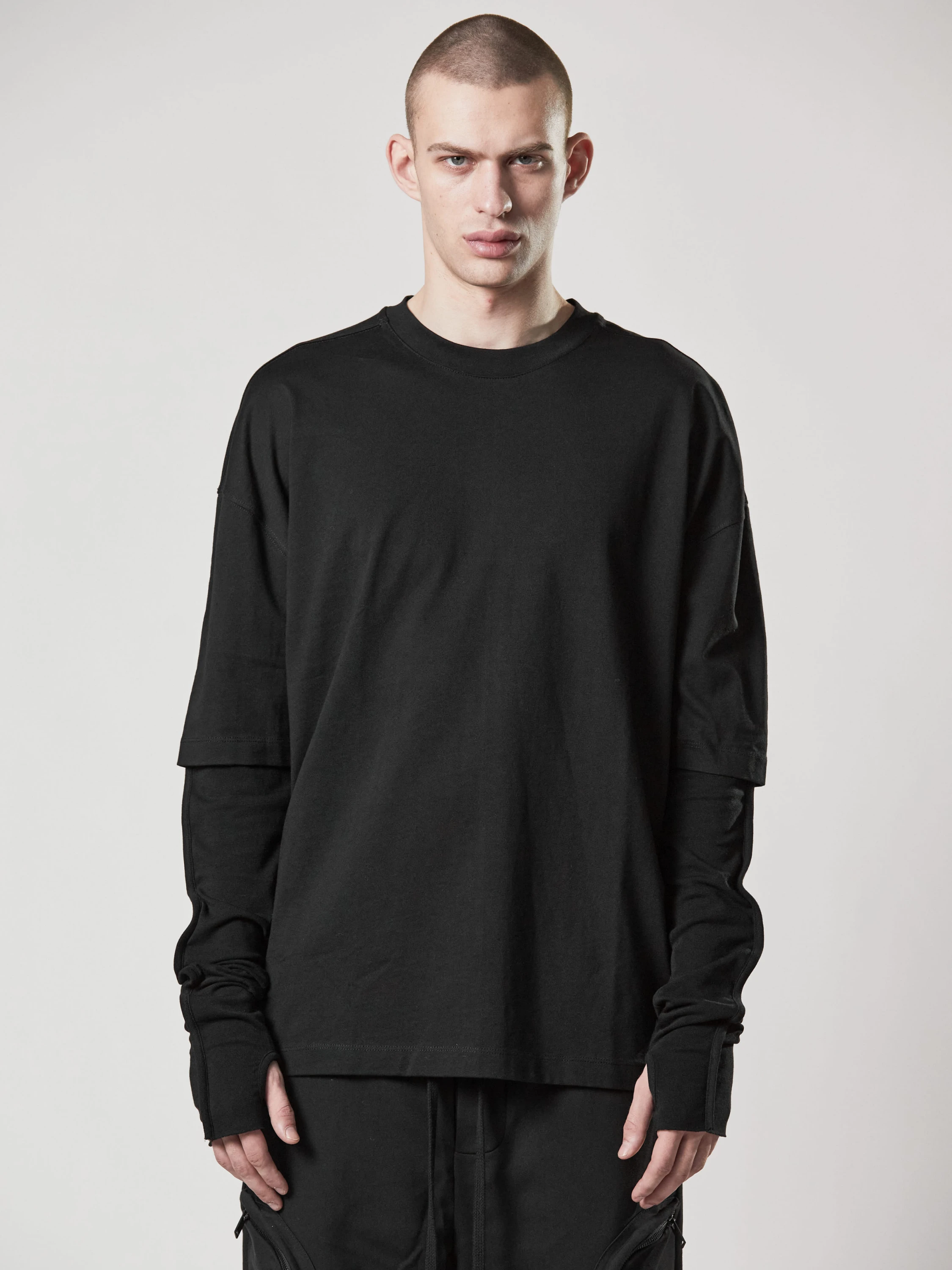 Лонгслив thom/krom M TS 801 Black