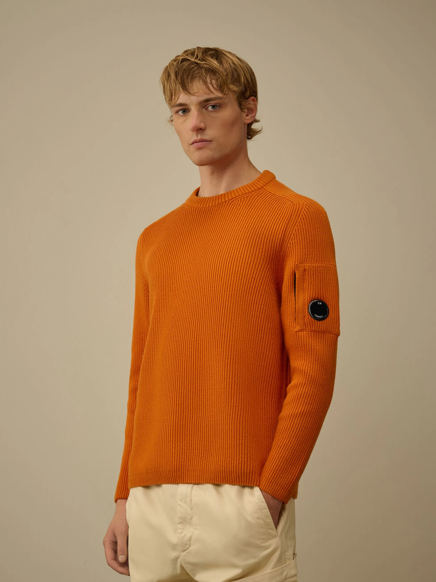 Свитер C.P. Company Full Rib Crewneck Lens Russet Oran