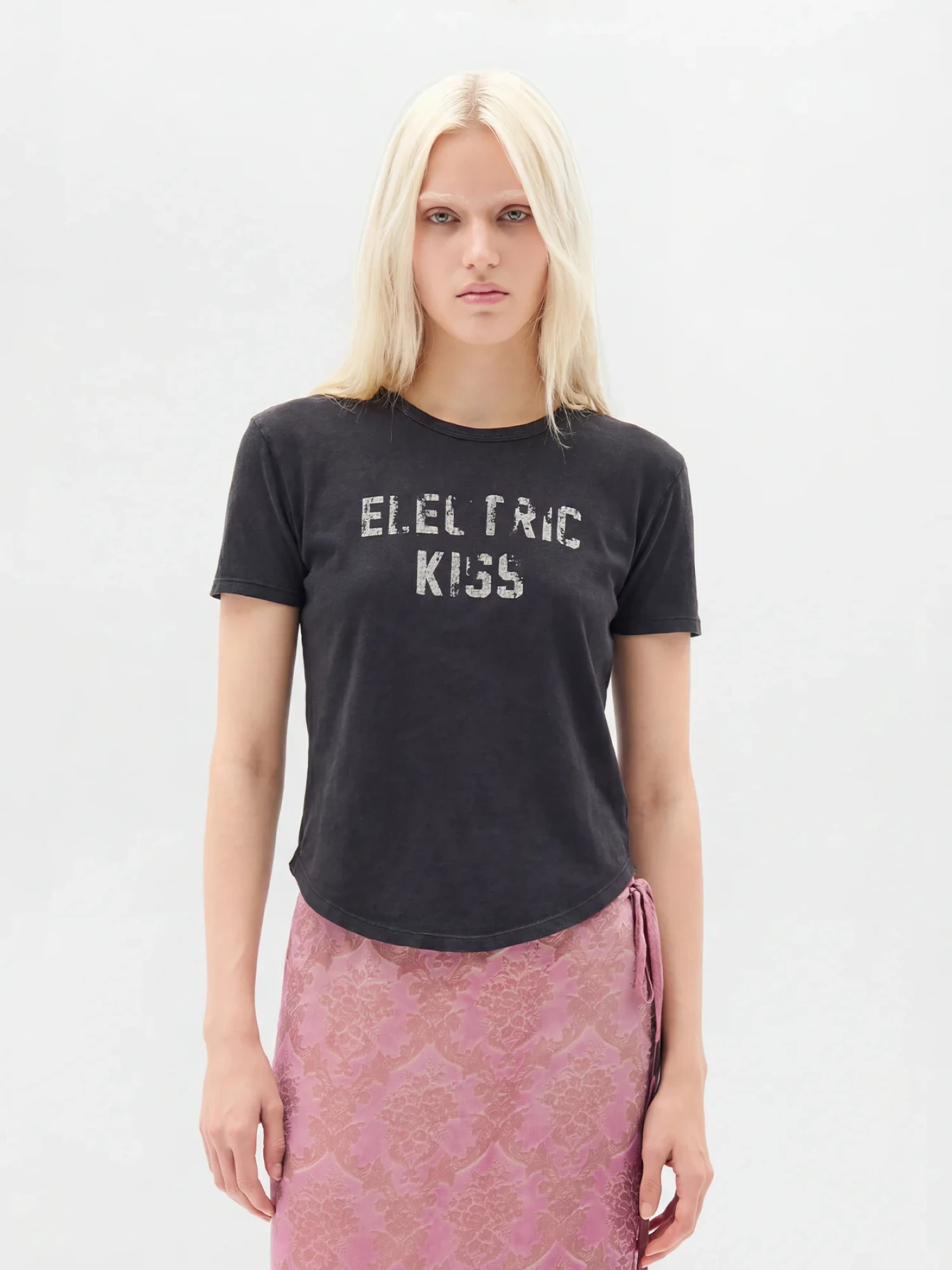Женская футболка Ann Demeulemeester Floor Electric Kiss Black