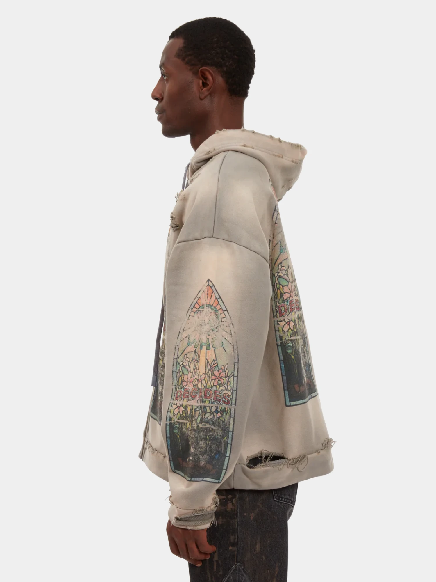 Зип-худи WHO DECIDES WAR Faded Vintage Grey