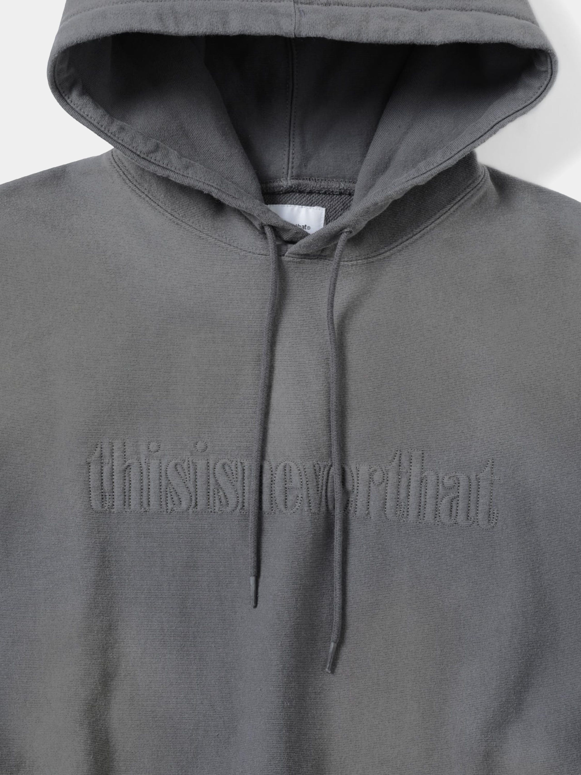 Худи thisisneverthat Faded Embroidery Hoodie Dark Grey