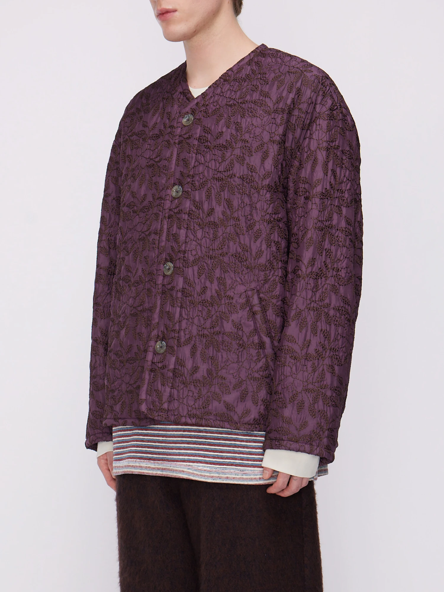 Стеганая куртка Song for the Mute Unisex Oversized Liner Purple