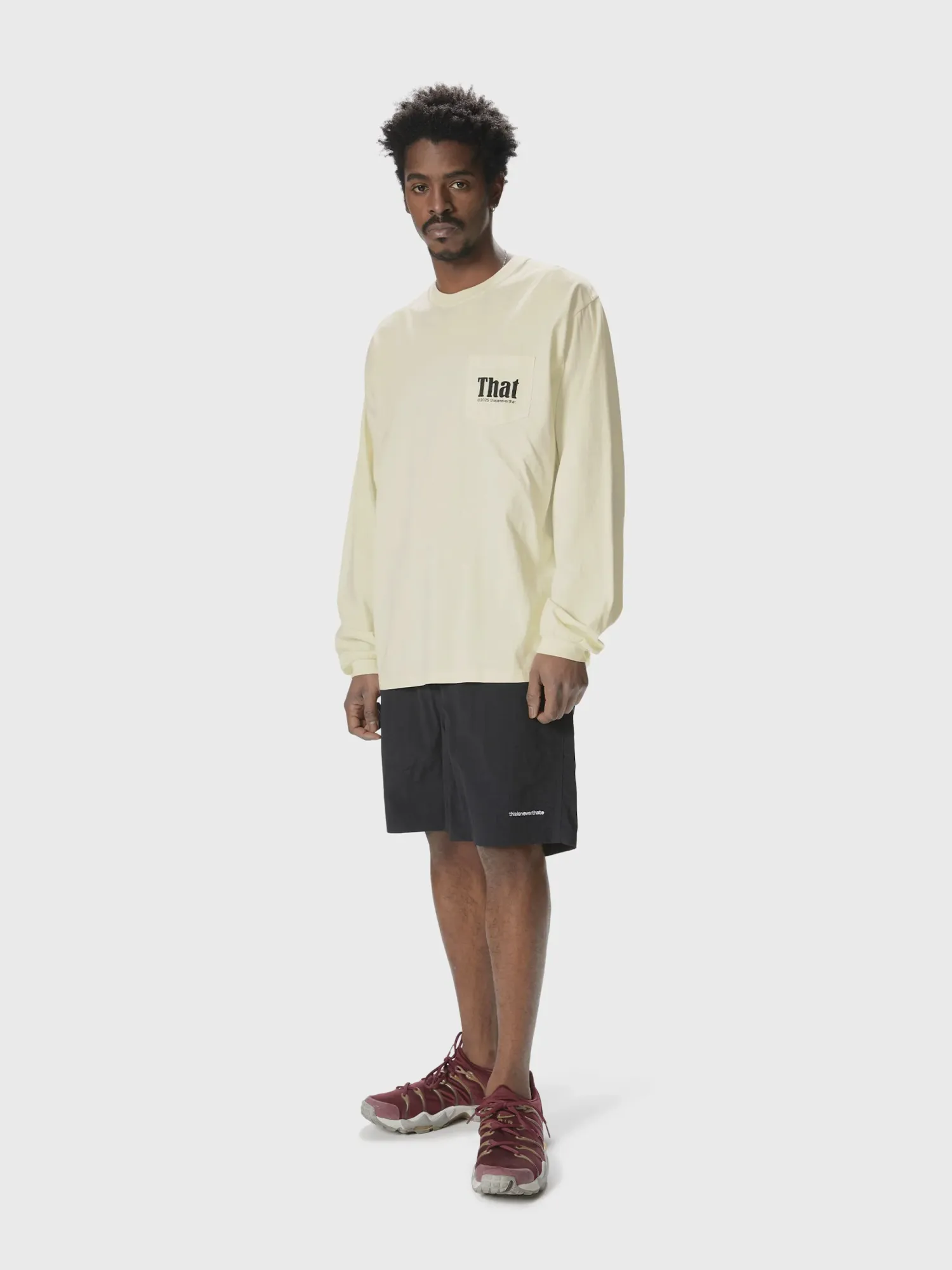 Лонгслив thisisneverthat That Pocket L/S Tee Ivory
