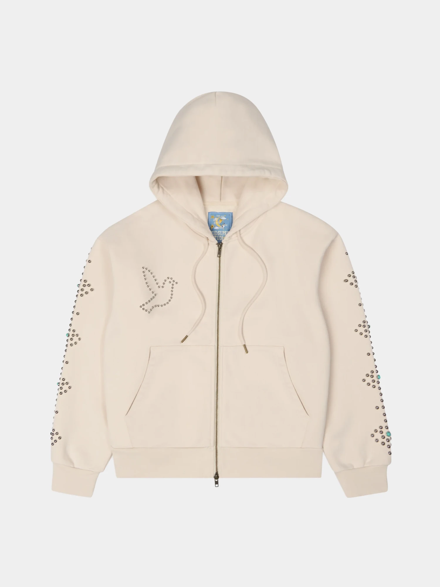 Зип-худи KidSuper Dove & Eye Studded Vintage White