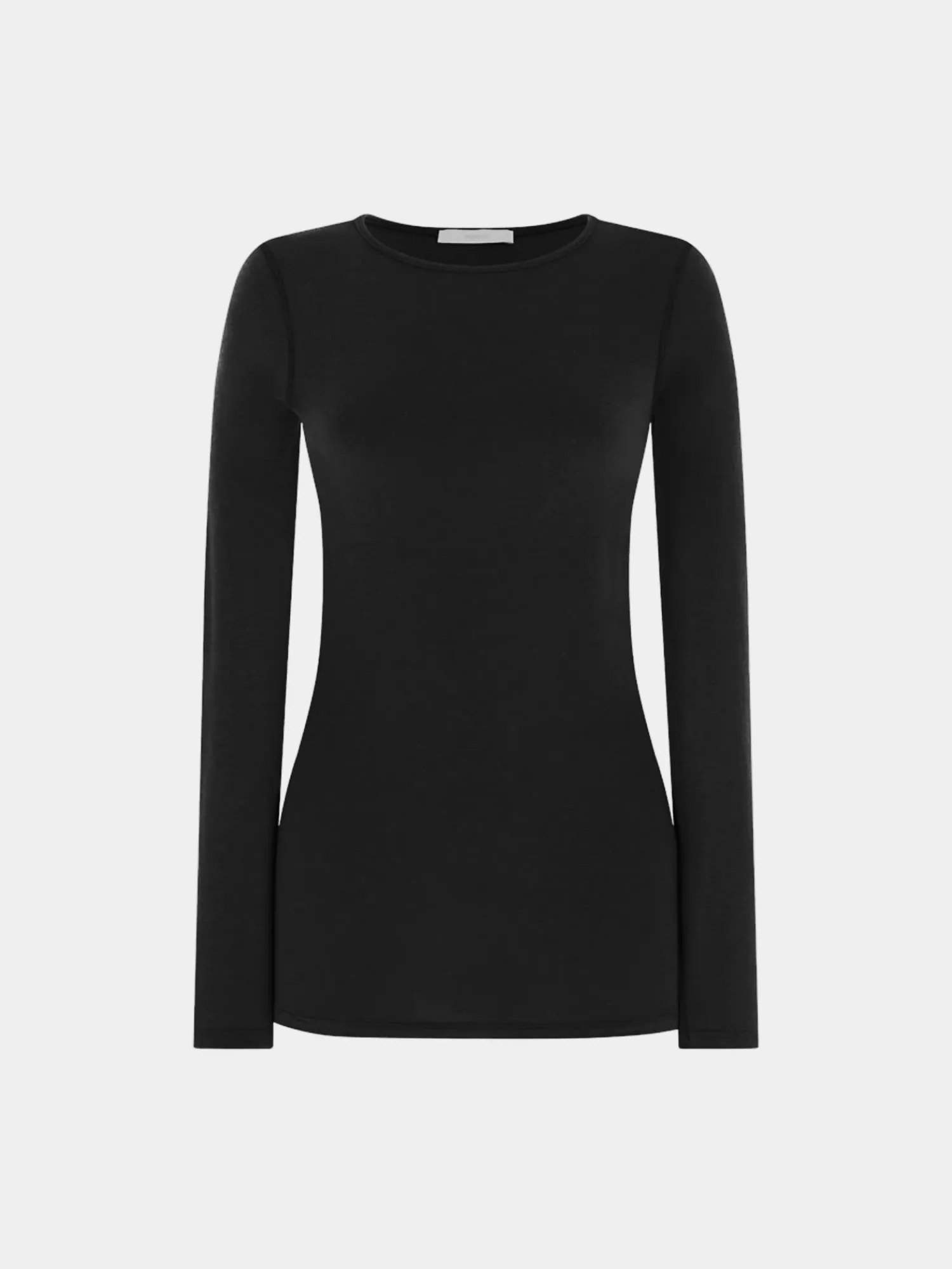 Женский лонгслив AMOMENTO Round L/S Black