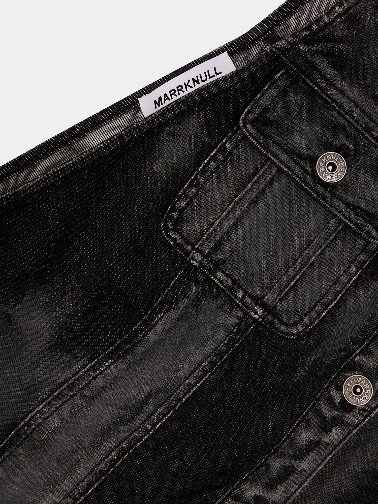Женский топ MARRKNULL Asymmetric Denim Black