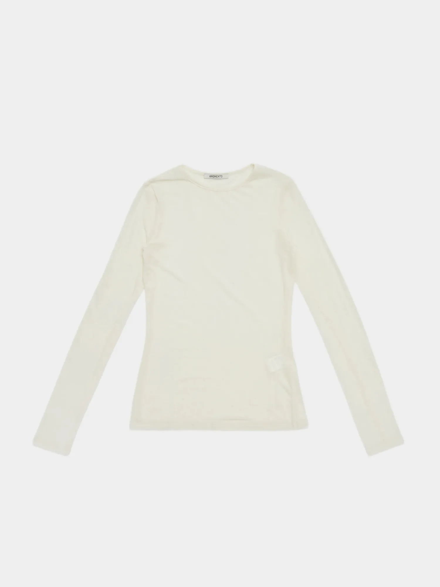Женский лонгслив AMOMENTO Round L/S Ivory