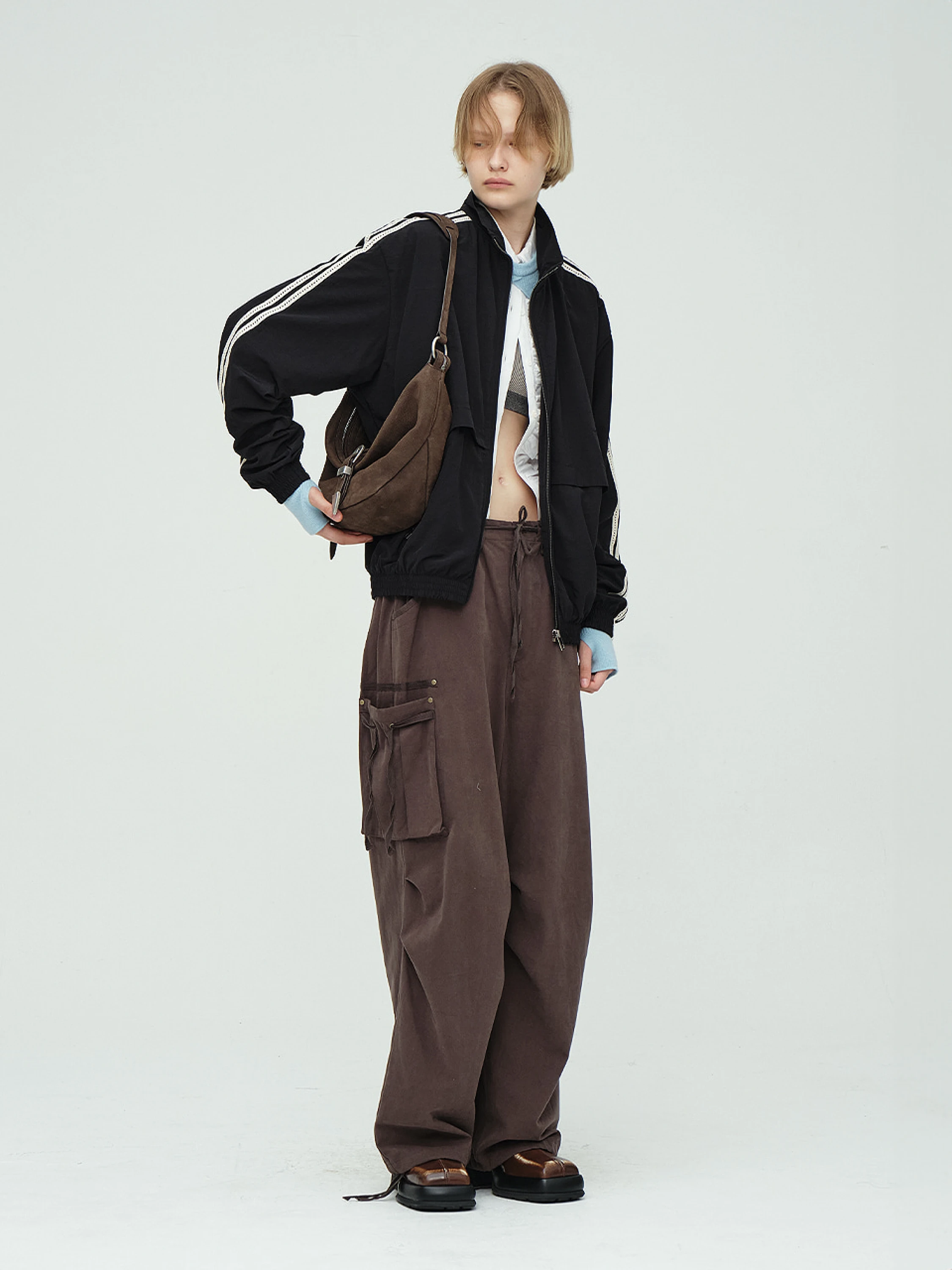 Сумка MARGESHERWOOD Belted Hobo Medium Hush Nubuck