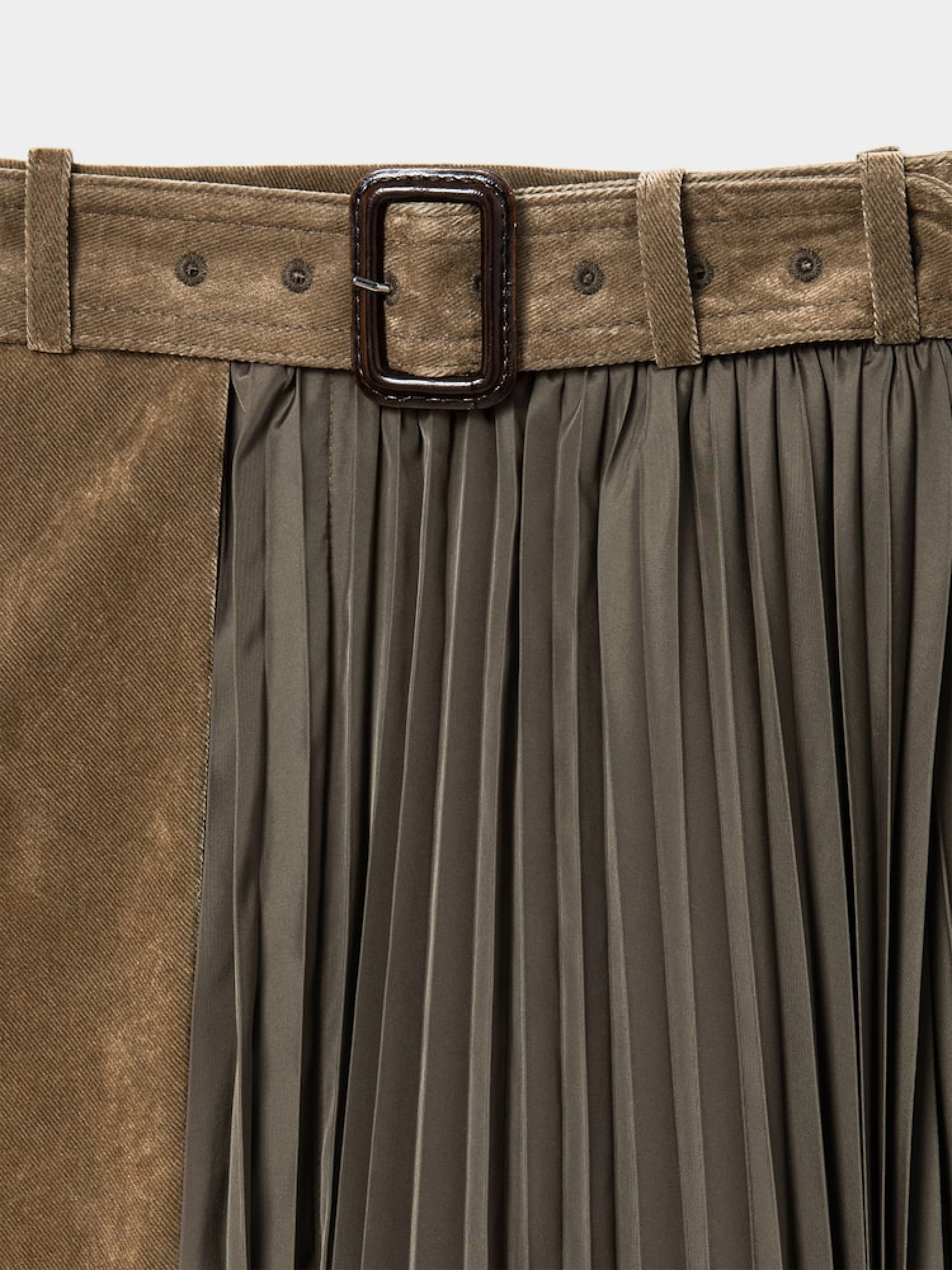 Женская юбка JUUN.J Pleated Velvet Skirt Beige