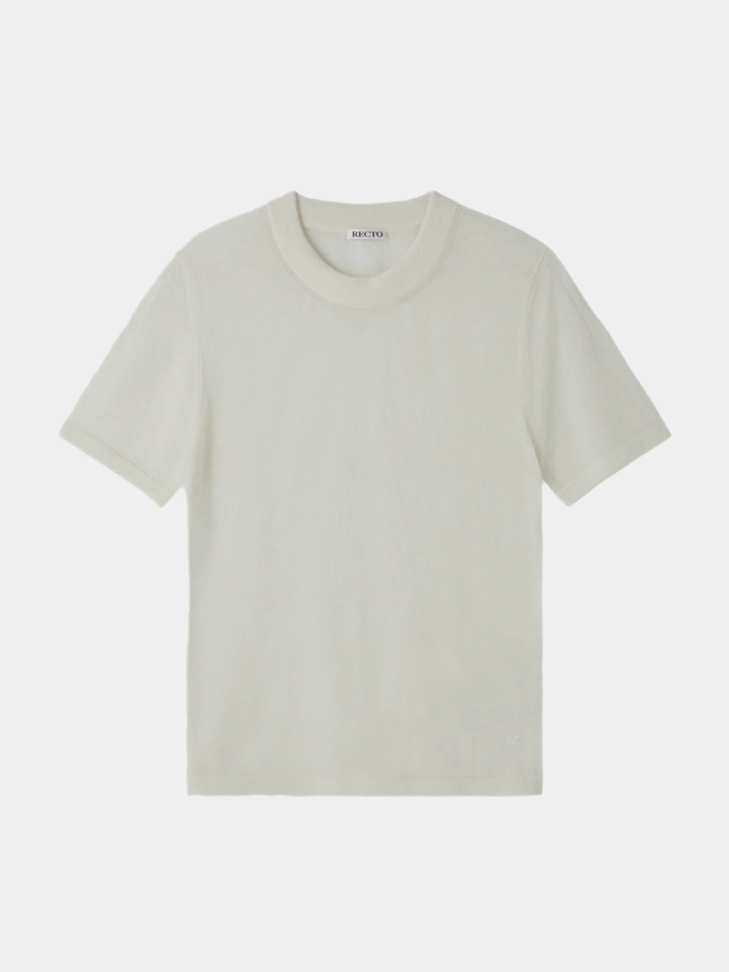 Женская футболка Recto RC Embroidery Sheer Knit Cream