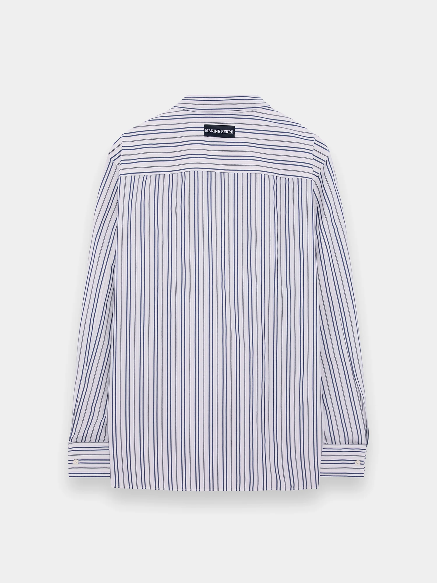 Рубашка Marine Serre Regenerated Striped Poplin Off White