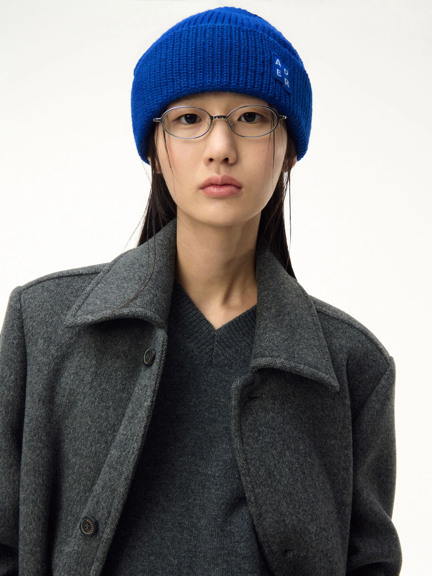 Шапка ADERERROR Sig BL Tag Beanie 01 Blue