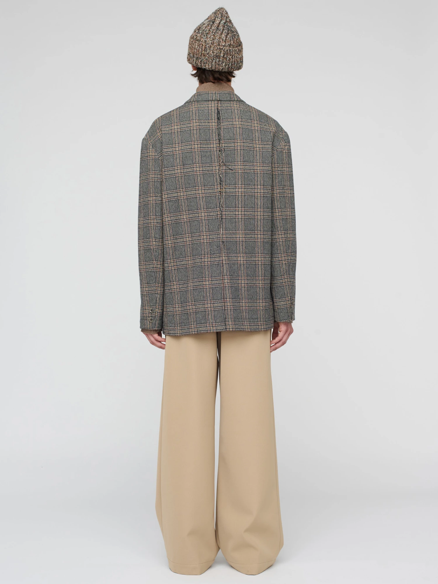 Блейзер Song for the Mute "Flower" Square Melange Twill Check Indigo