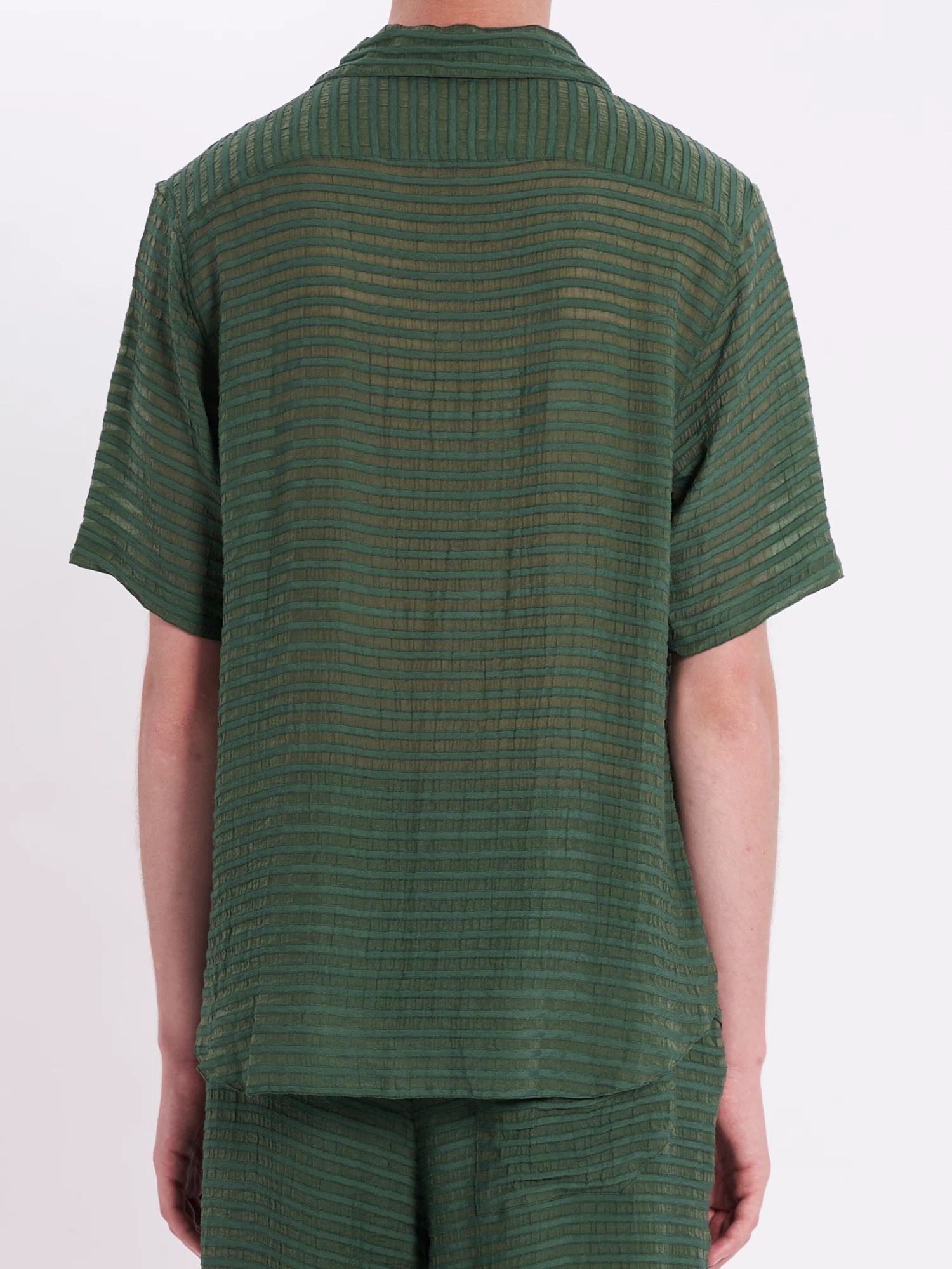 Рубашка RANRA Sun Stripy Cotton S/S Kombu Green
