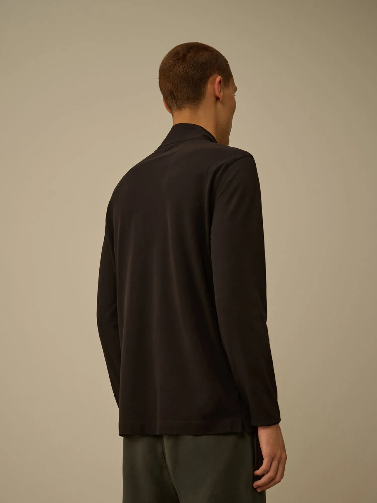 Халф-зип C.P. Company Stretch Piquet Half Zip Black