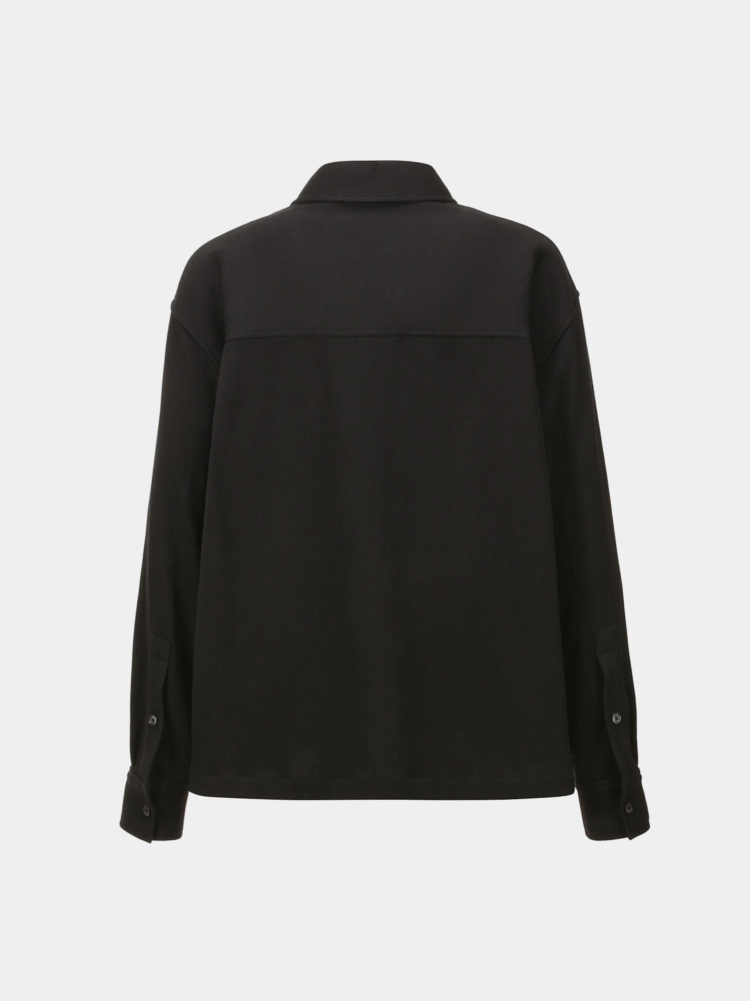 Рубашка LE17SEPTEMBRE Zip and Button Front Black
