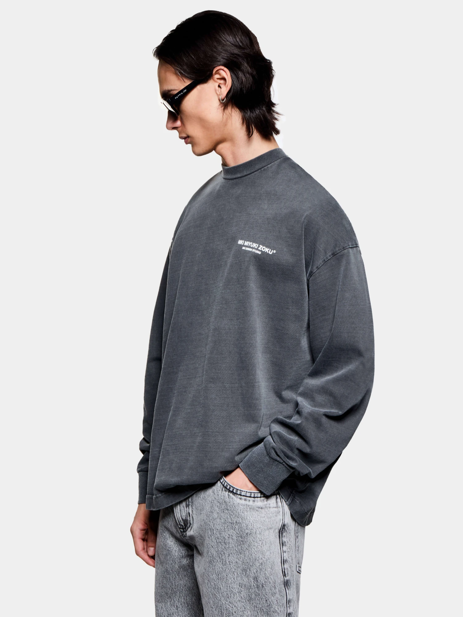 Лонгслив MKI MIYUKI ZOKU Design Studio L/S Pigment Black