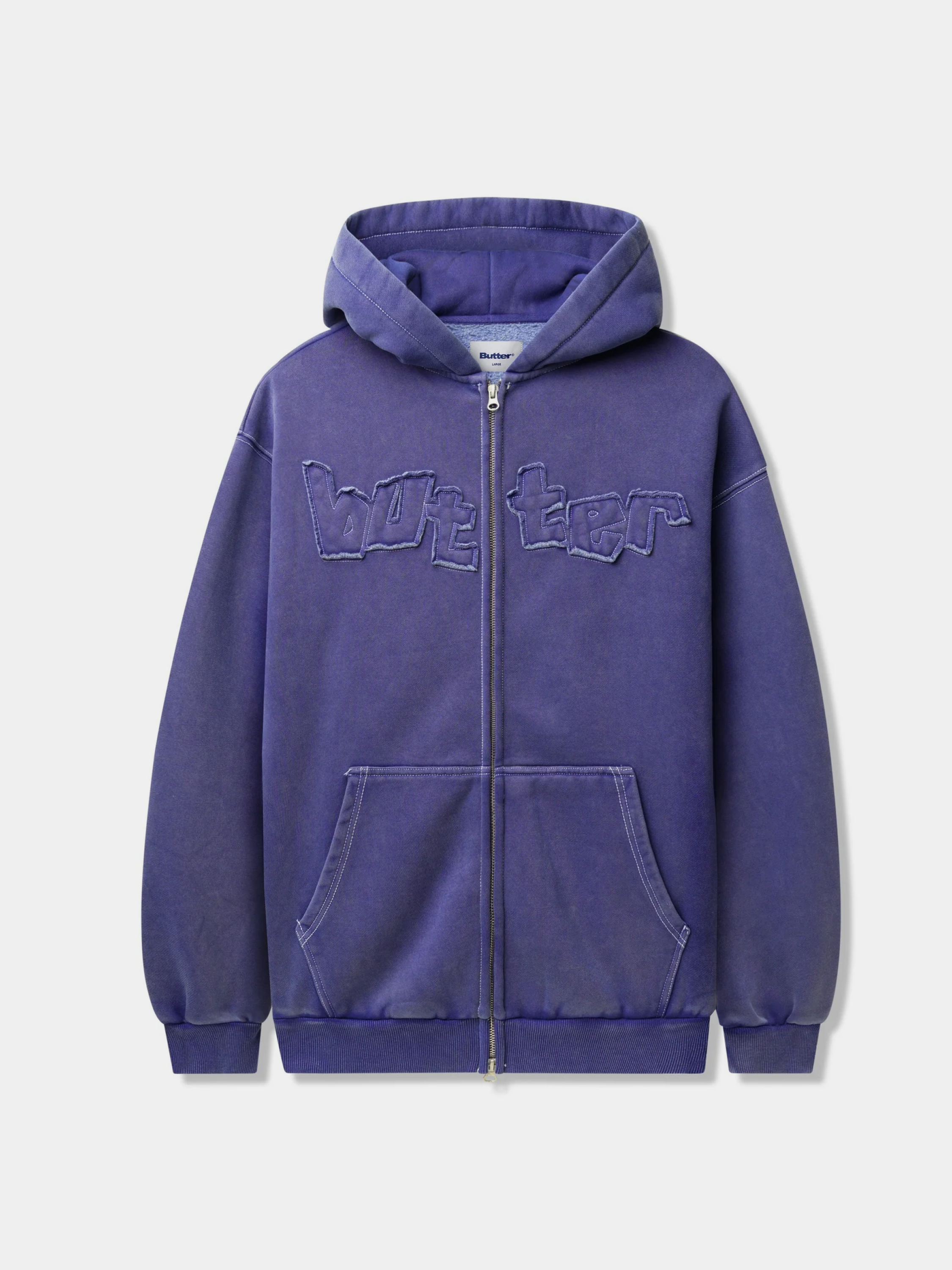 Зип-худи Butter Goods Mineral Wash Zip-Thru Prussian