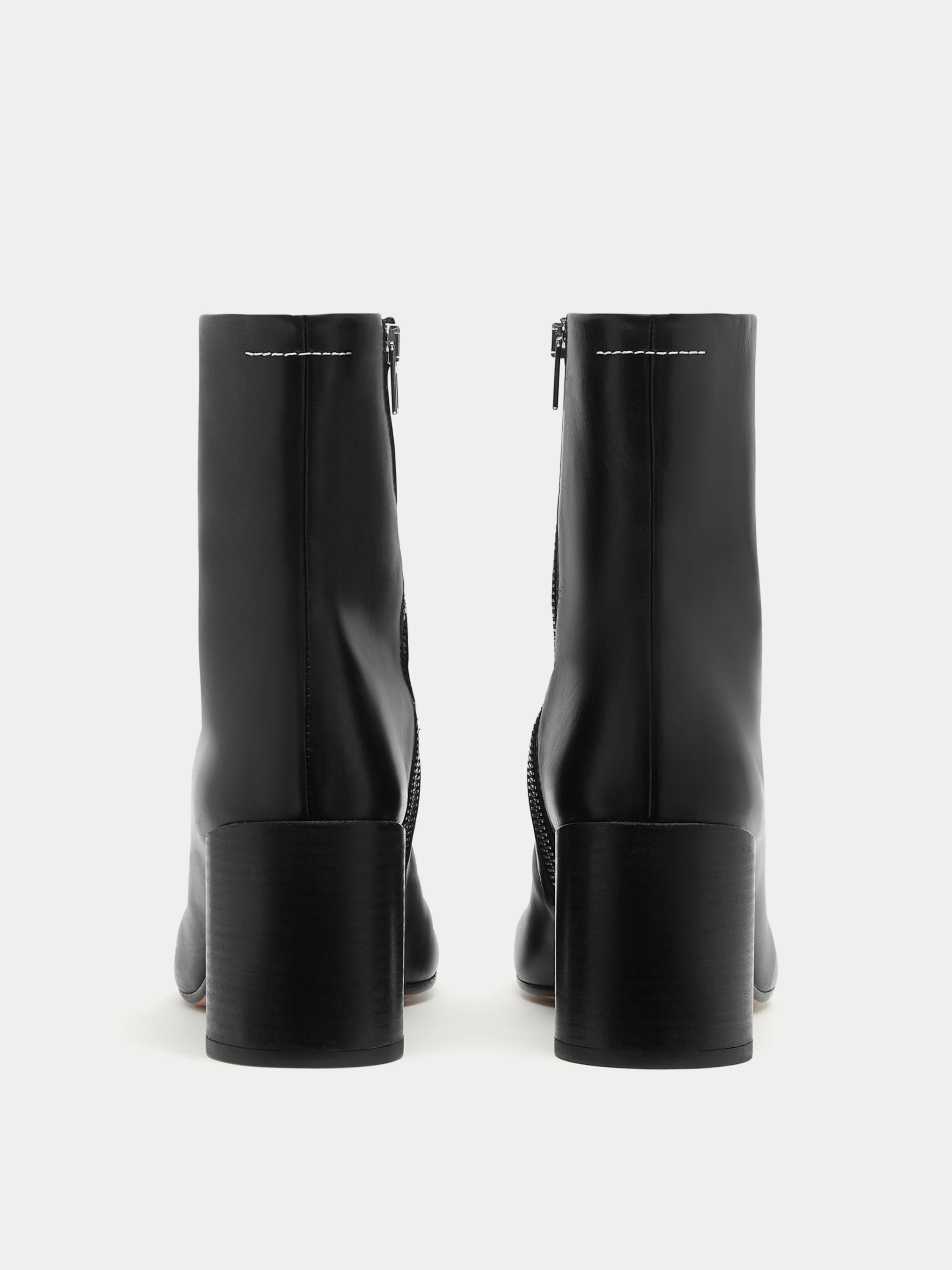 Женские ботинки MM6 Maison Margiela Stitch-Out Leather Ankle Boots
