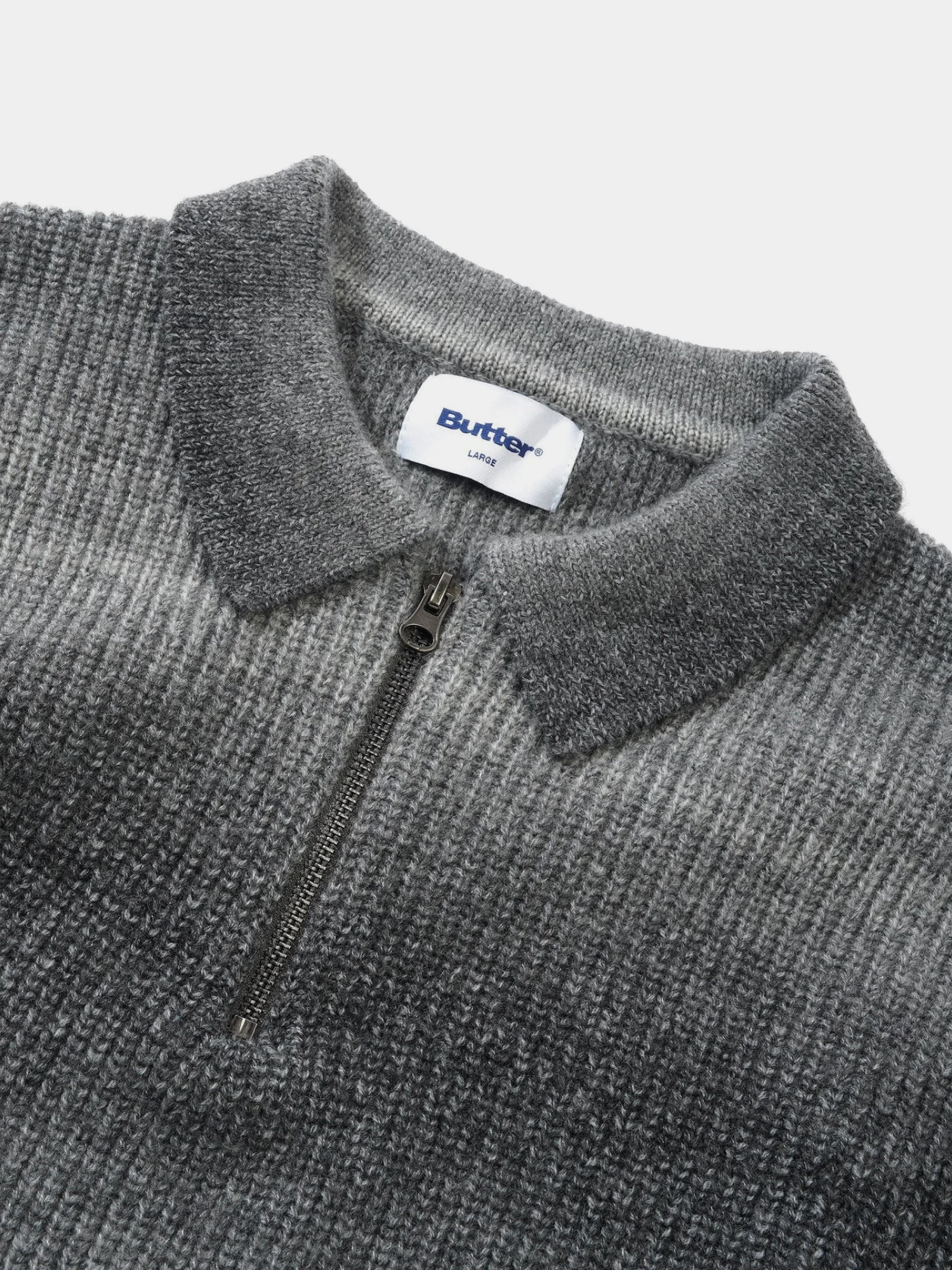 Свитер Butter Goods Beams 1/4 Zip Knit Charcoal