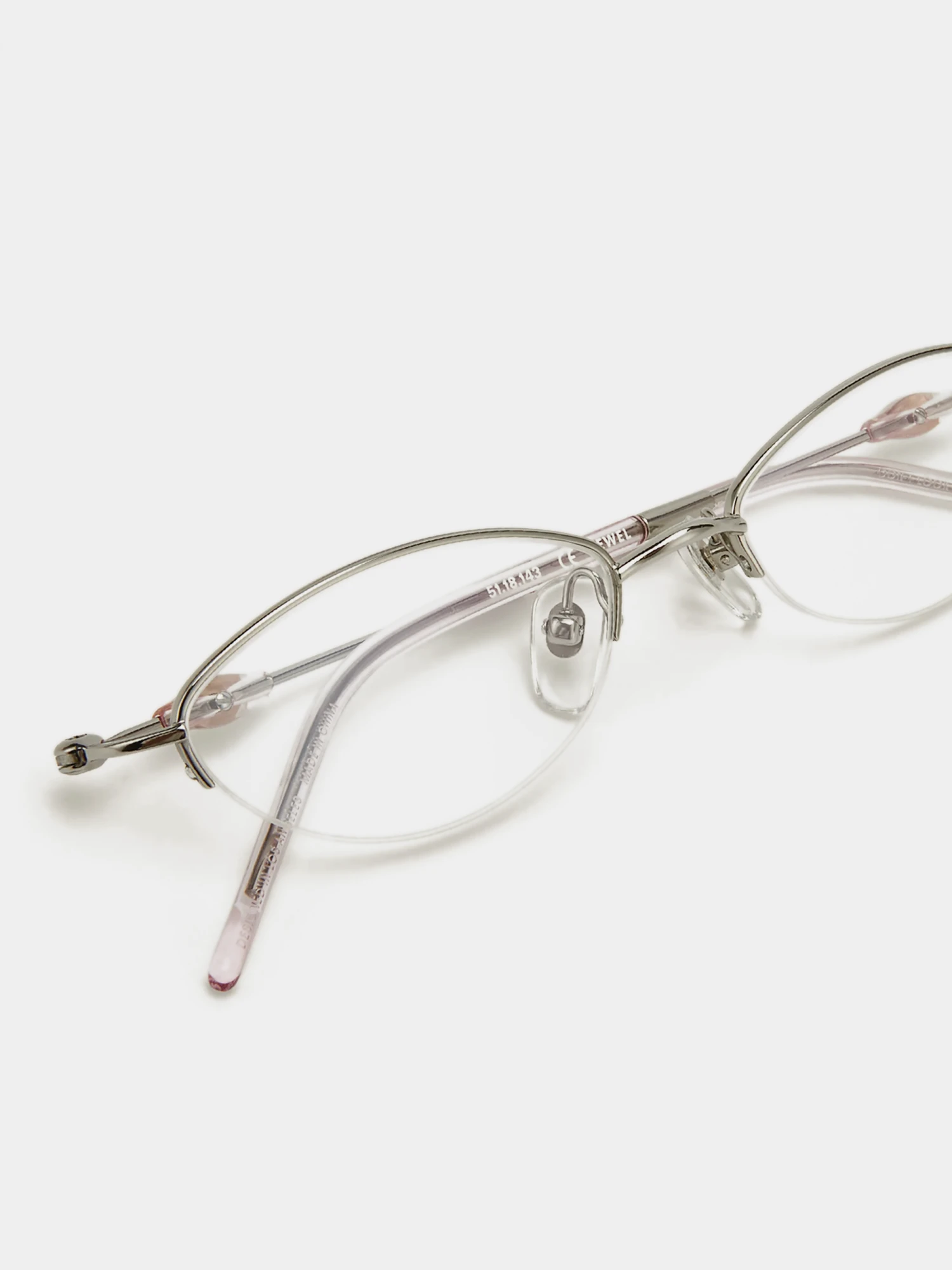 Очки Bonnie Clyde Jewel Silver Transparent Pink & Clear Lens