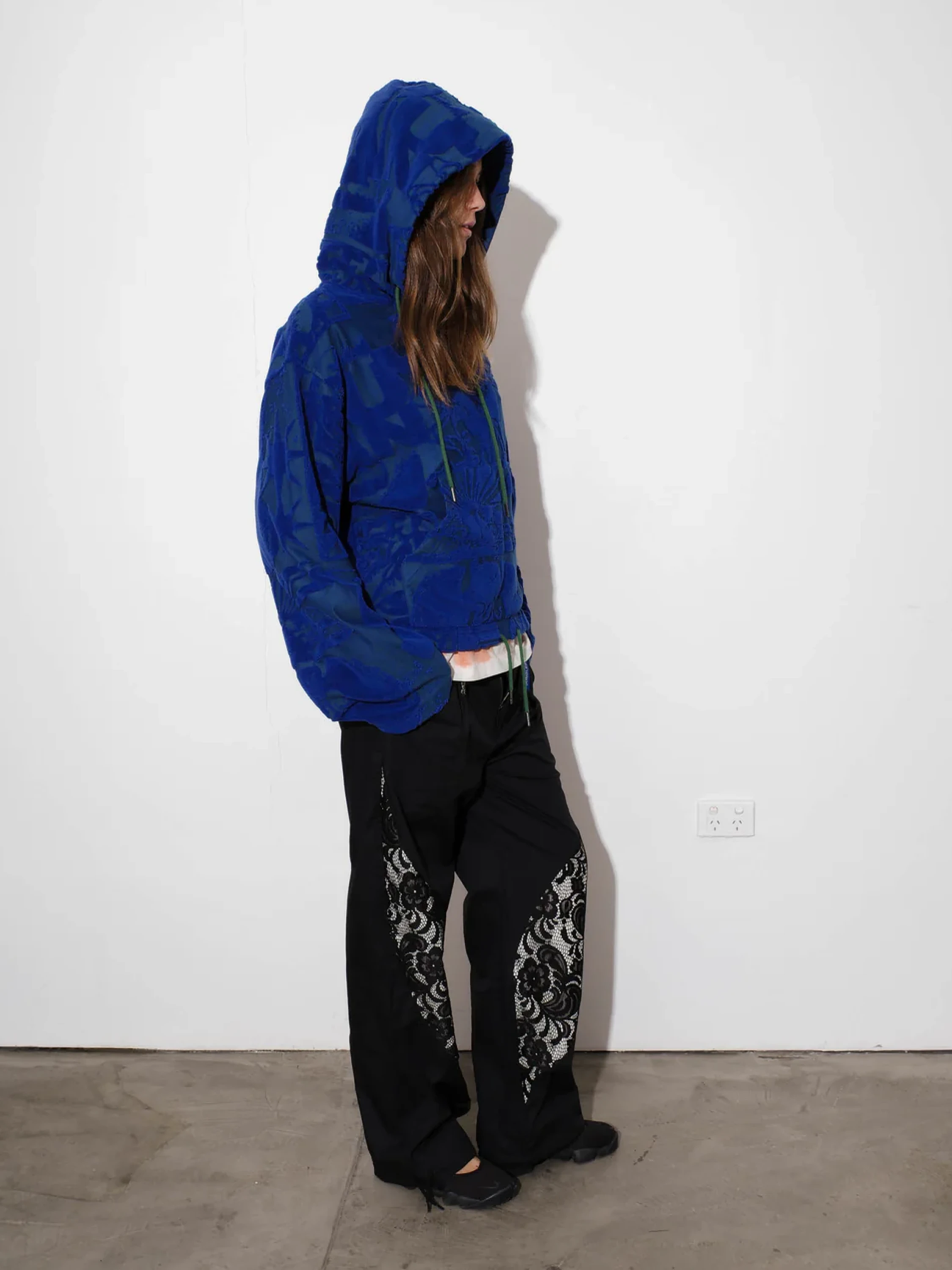 Худи Jungles Jungles Terry Towelling Hoodie Blue Grey