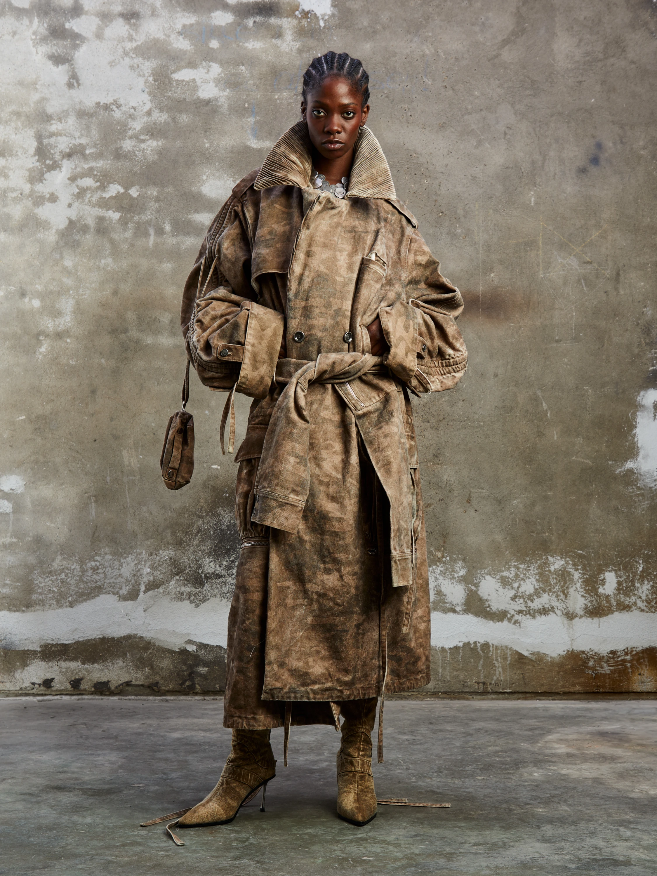 Пальто NO/FAITH STUDIOS Denim Coat Camo