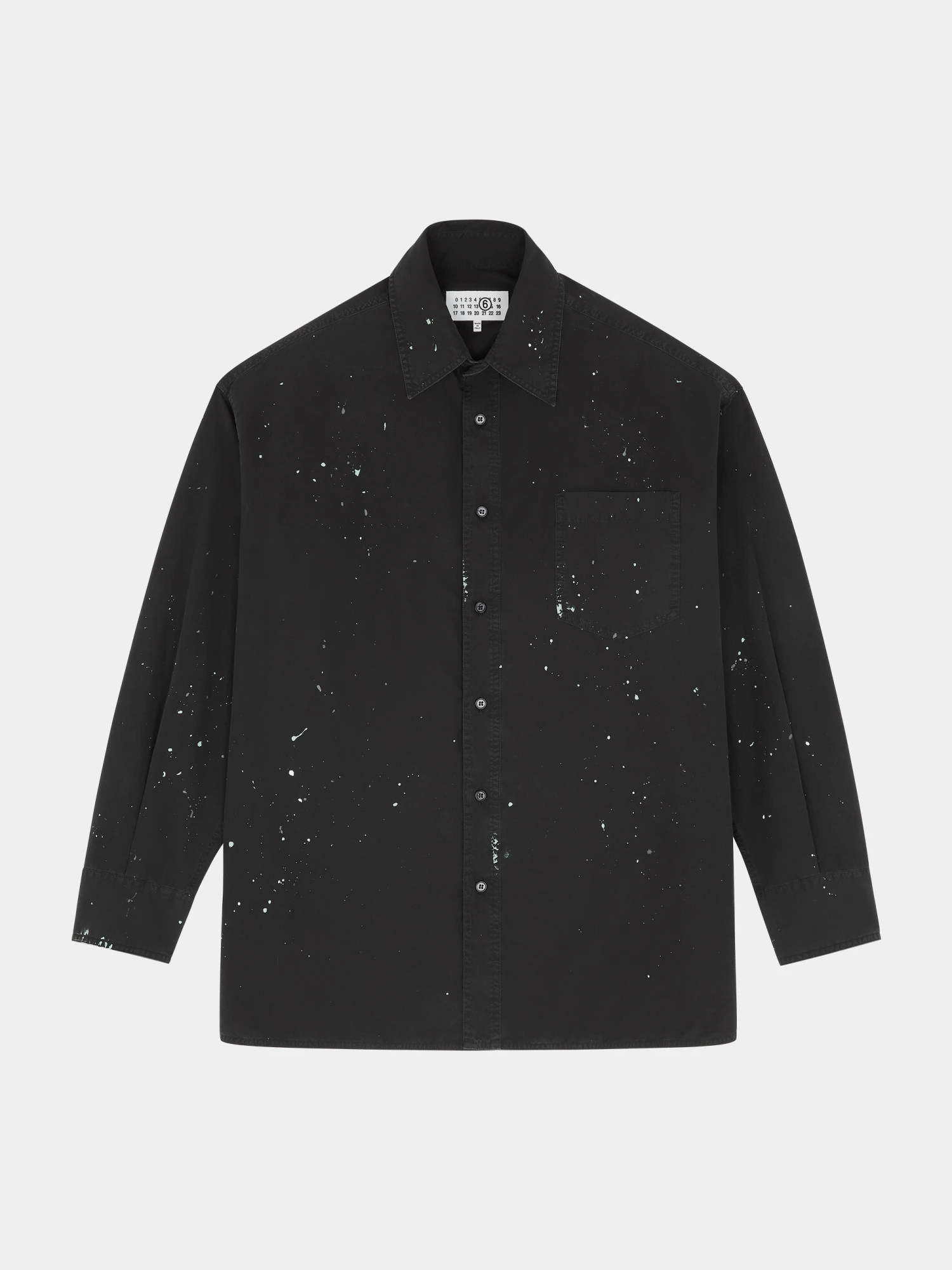 Рубашка MM6 Maison Margiela Paint Residue Black