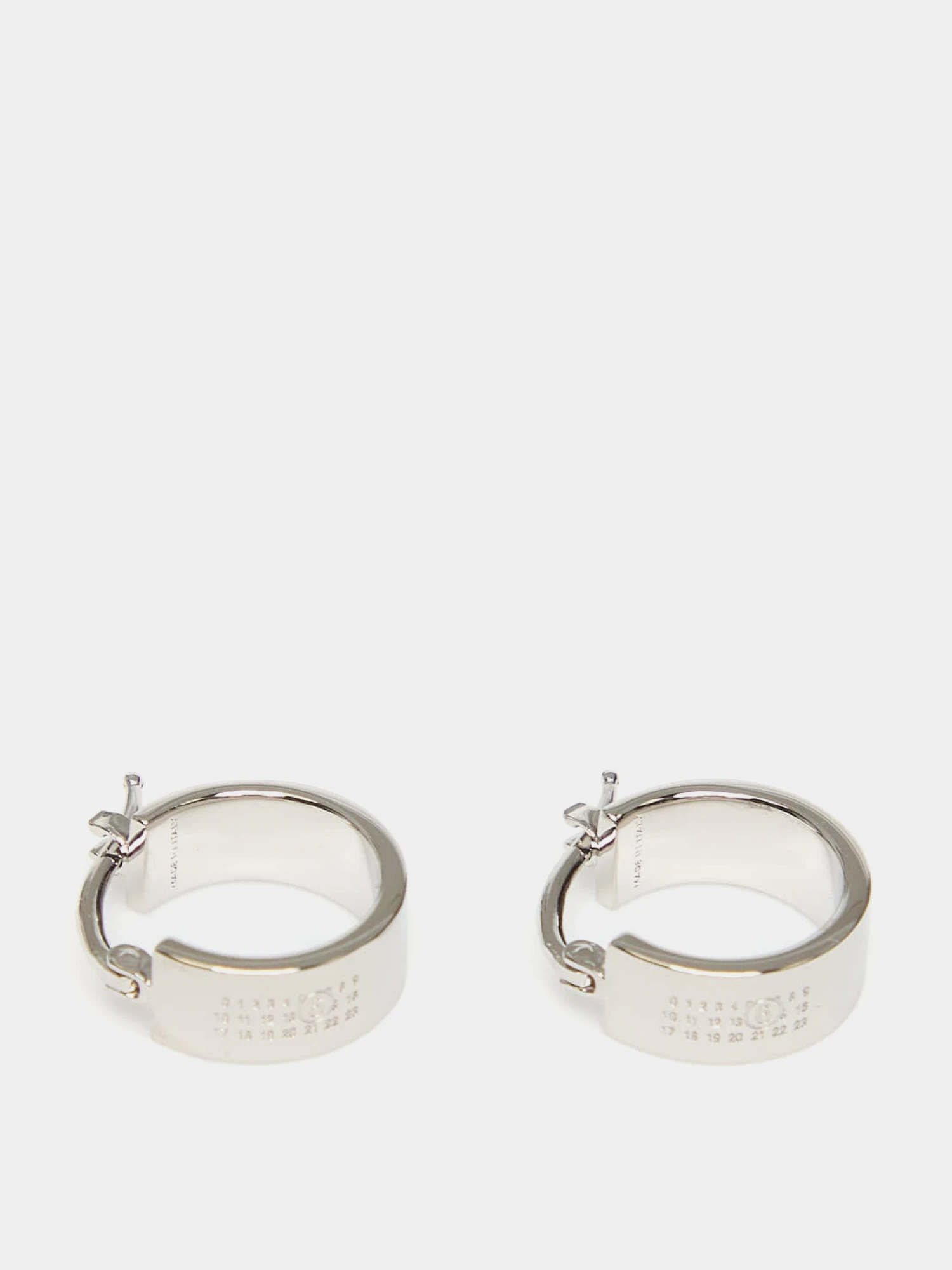Серьги MM6 Maison Margiela Minimal Logo Palladio