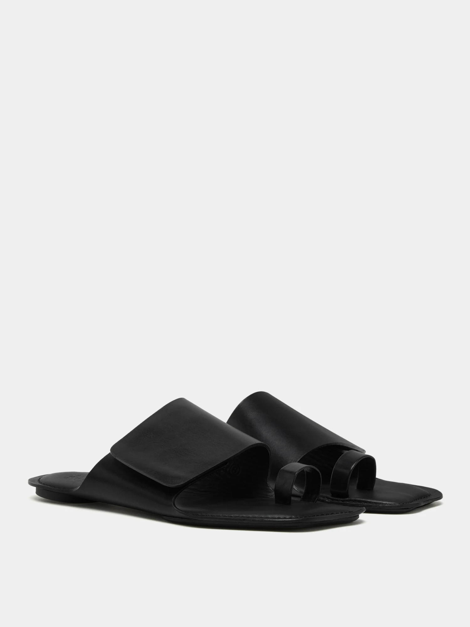 Женские сандалии MM6 Maison Margiela Anatomic Leather Slide Black