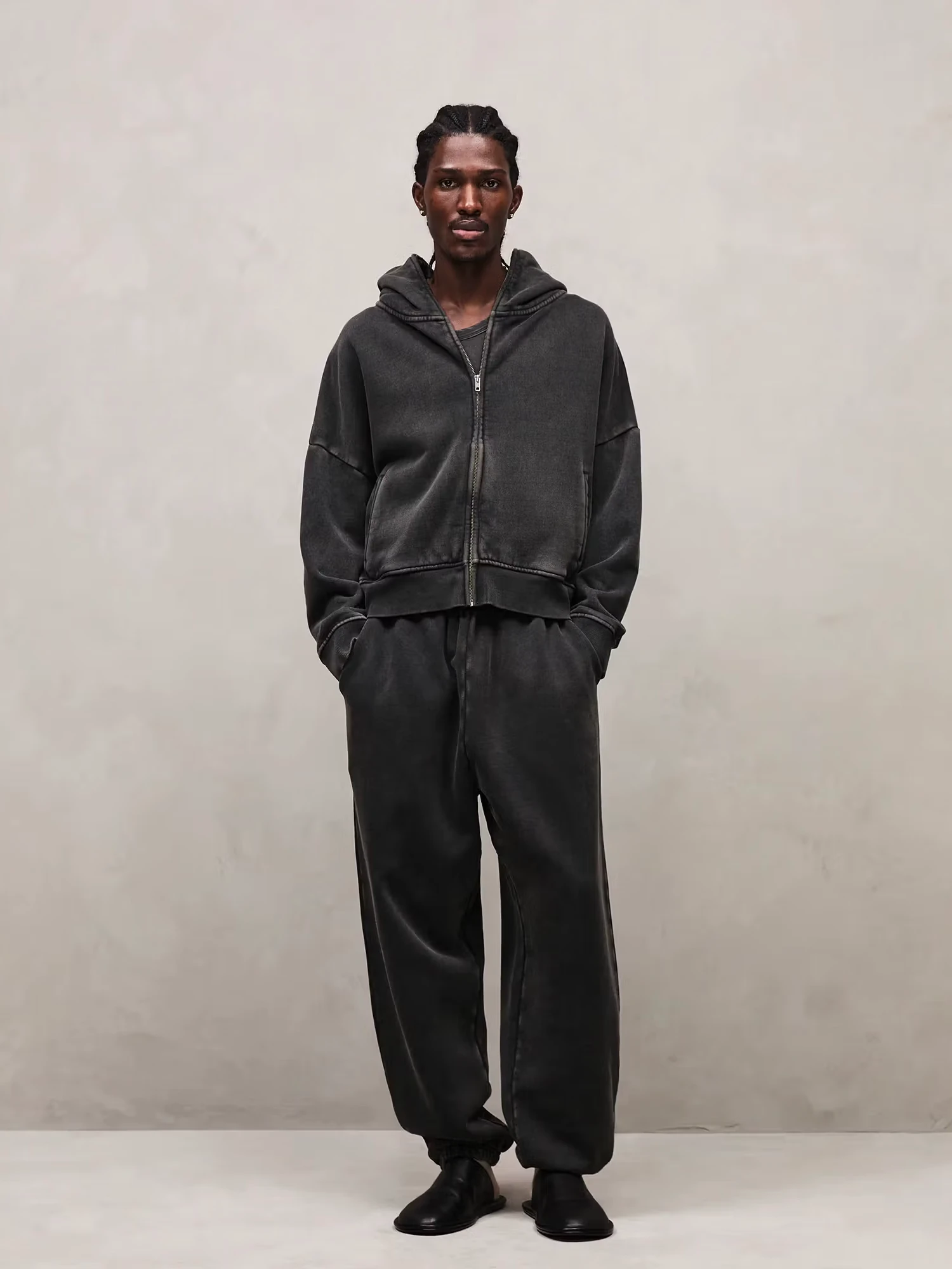 Зип-худи entire studios Eternal Washed Black