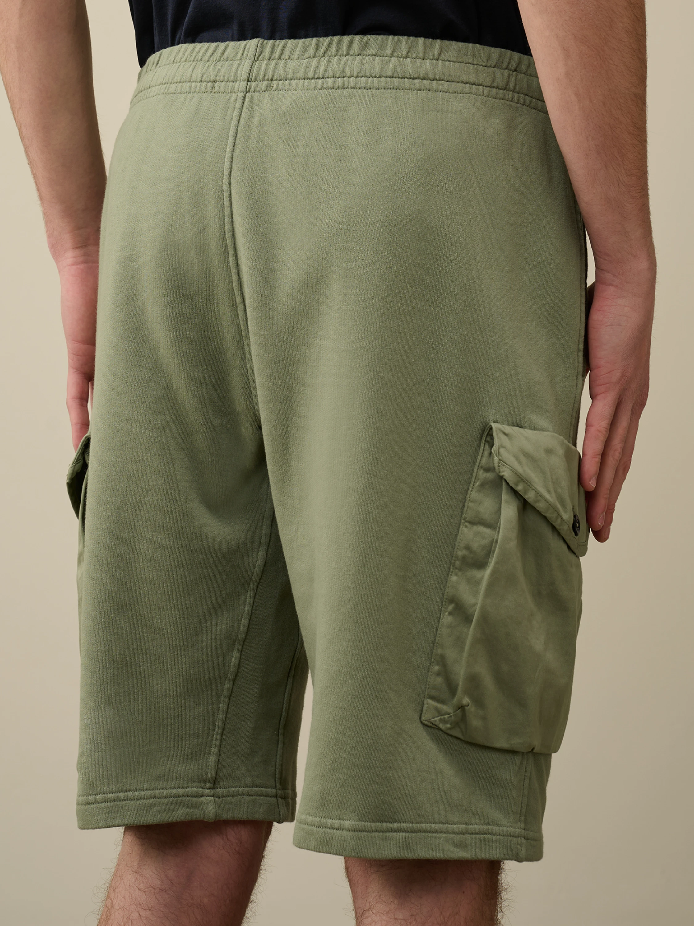 Шорты C.P. Company Cotton Fleece Mixed Cargo Agave Green