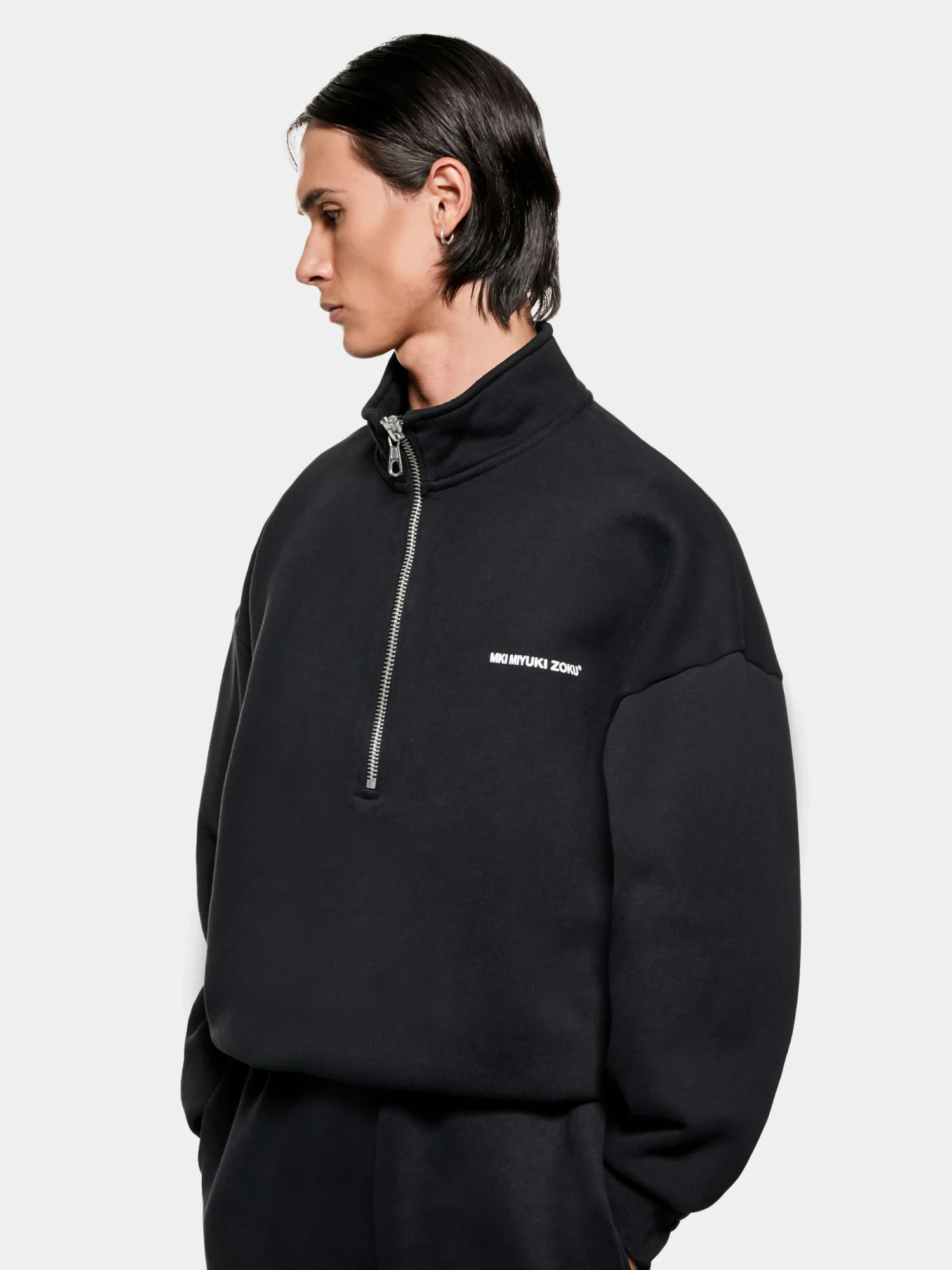 Халф-зип MKI MIYUKI ZOKU Uniform Quarter Zip Black
