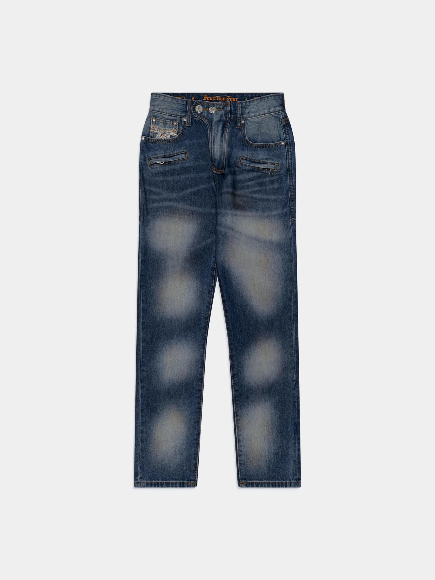 Джинсы 424 x Rock Revival RR Moto Pant Dark Washing