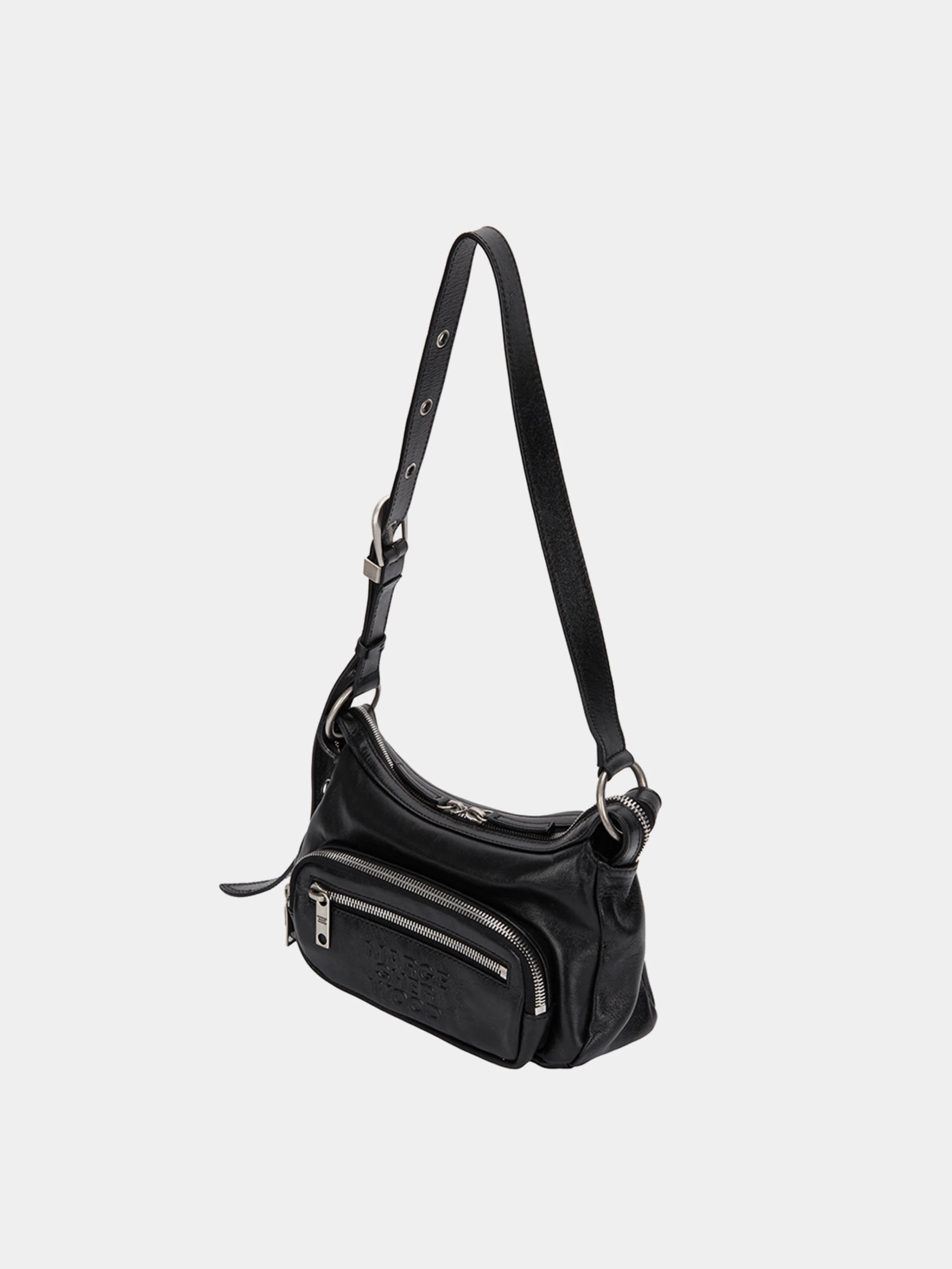 Сумка MARGESHERWOOD Outpocket Hobo Mini Black Glossy Plain