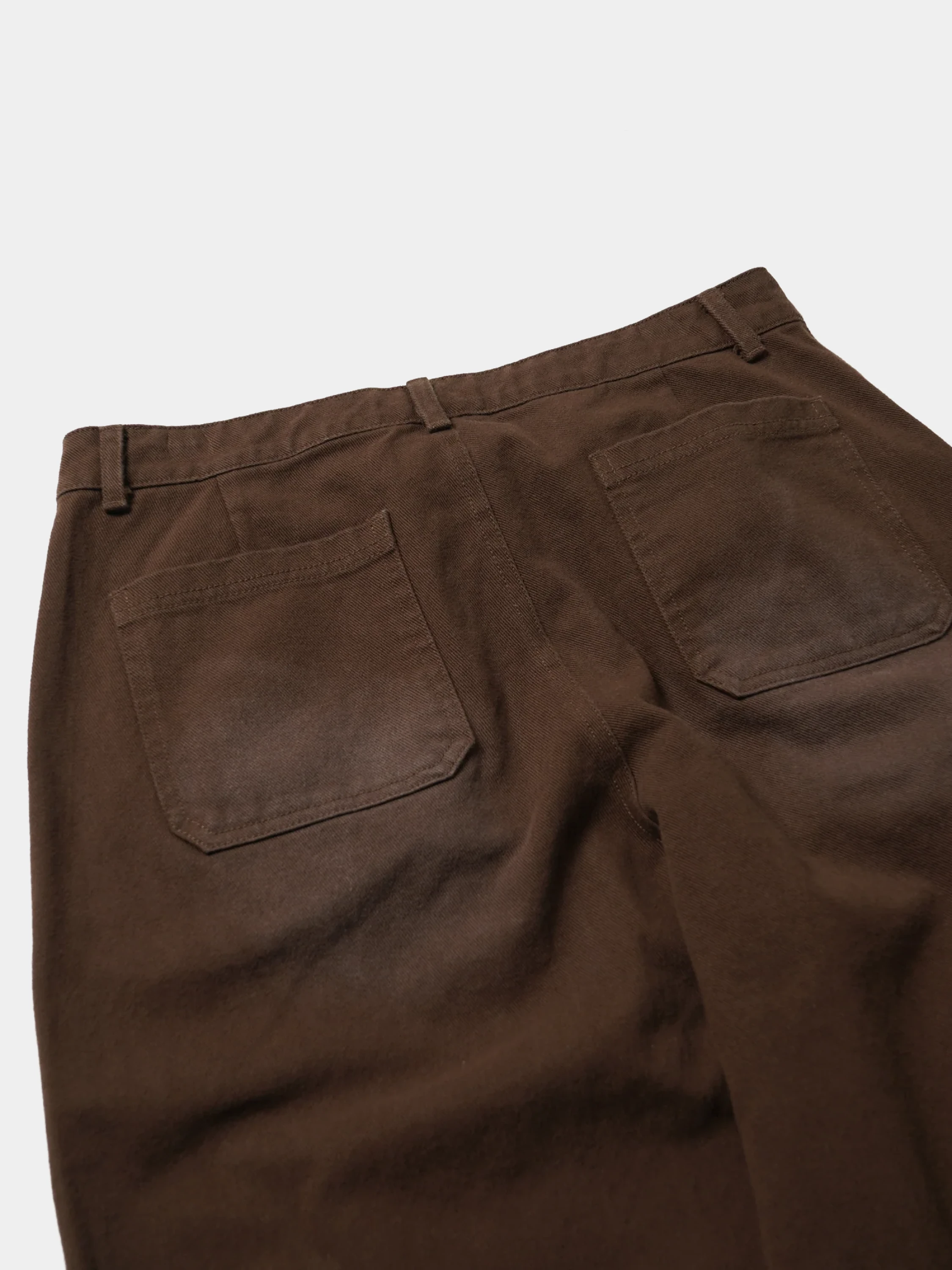 Брюки FrizmWORKS Washed Cotton One Tuck Pants Brown
