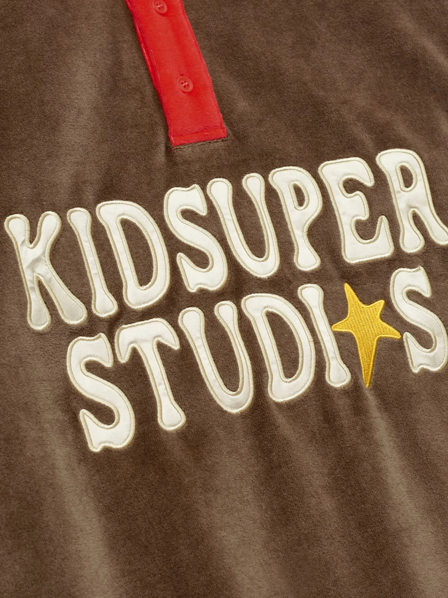 Поло KidSuper Velour Stars Rugby Brown