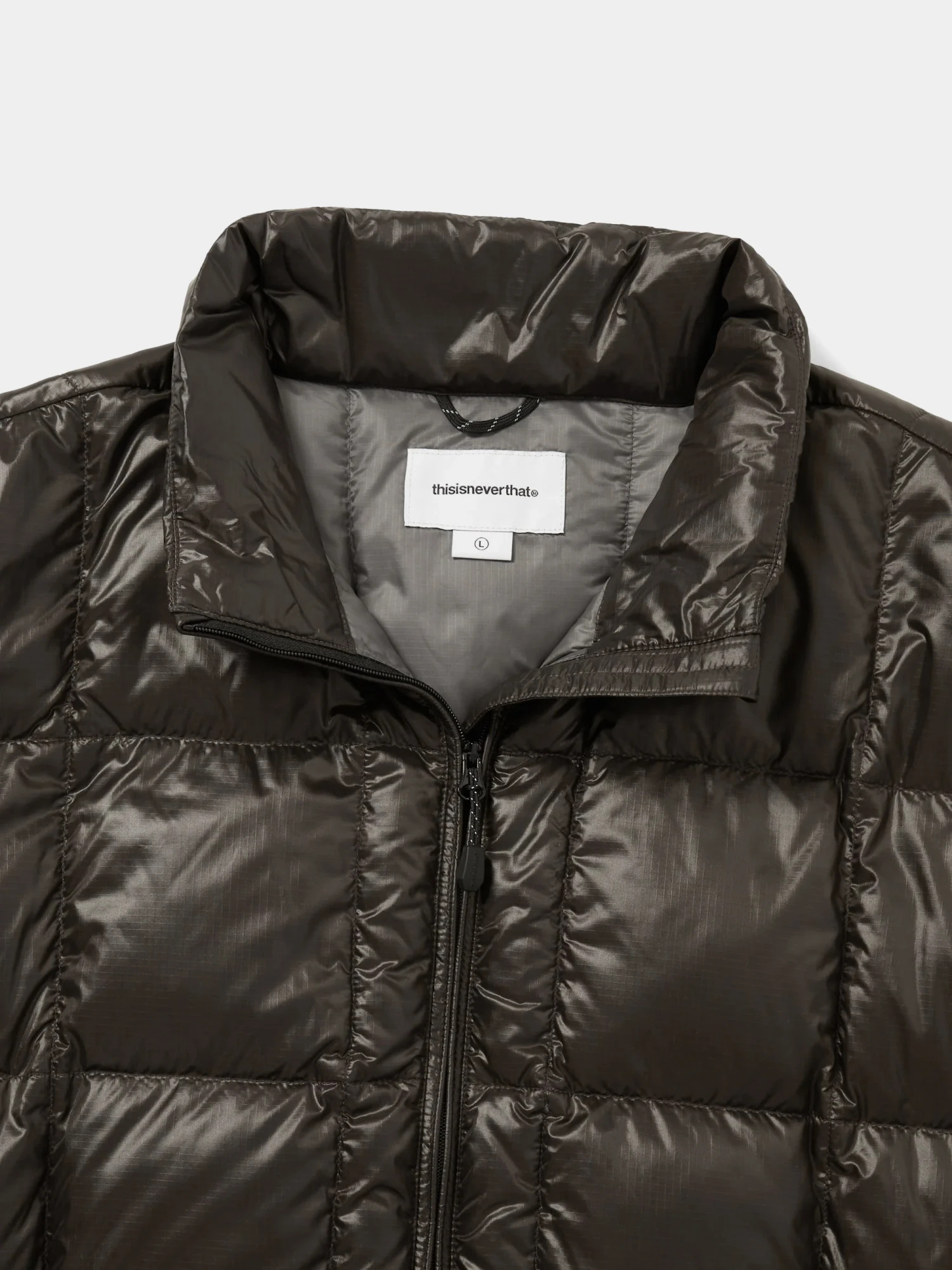 Пуховик thisisneverthat Pertex Light Down Brown Black