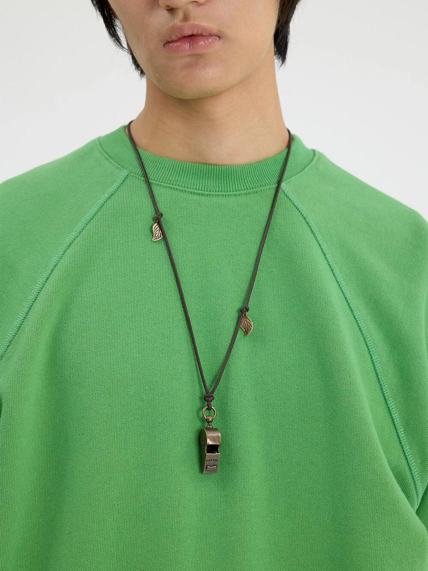 Ожерелье AFTER PRAY Safari Whistle Leaf Antique Gold
