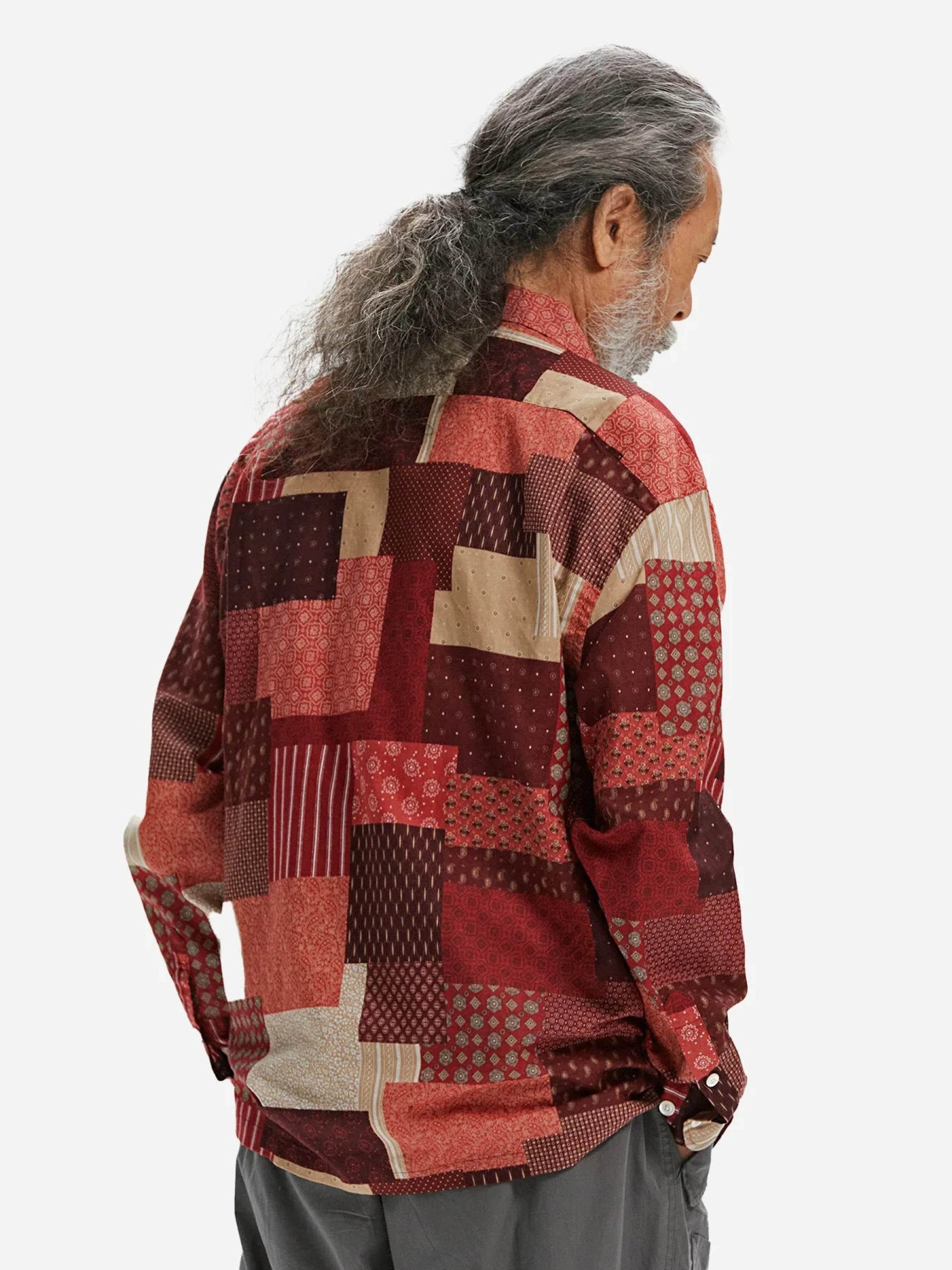 Рубашка FrizmWORKS Mixed Patchwork Burgundy