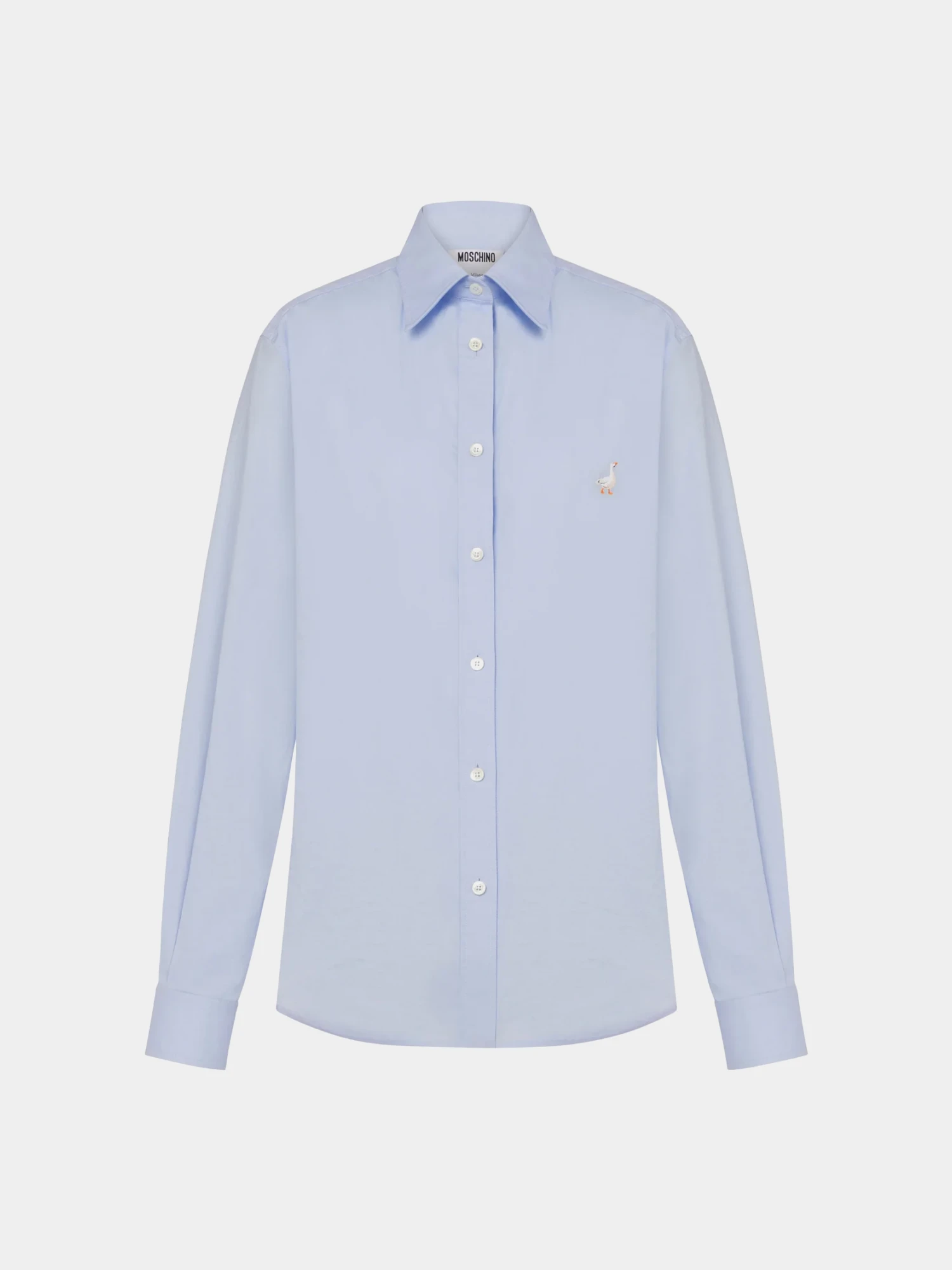 Женская рубашка MOSCHINO Goose Shirt Light Blue