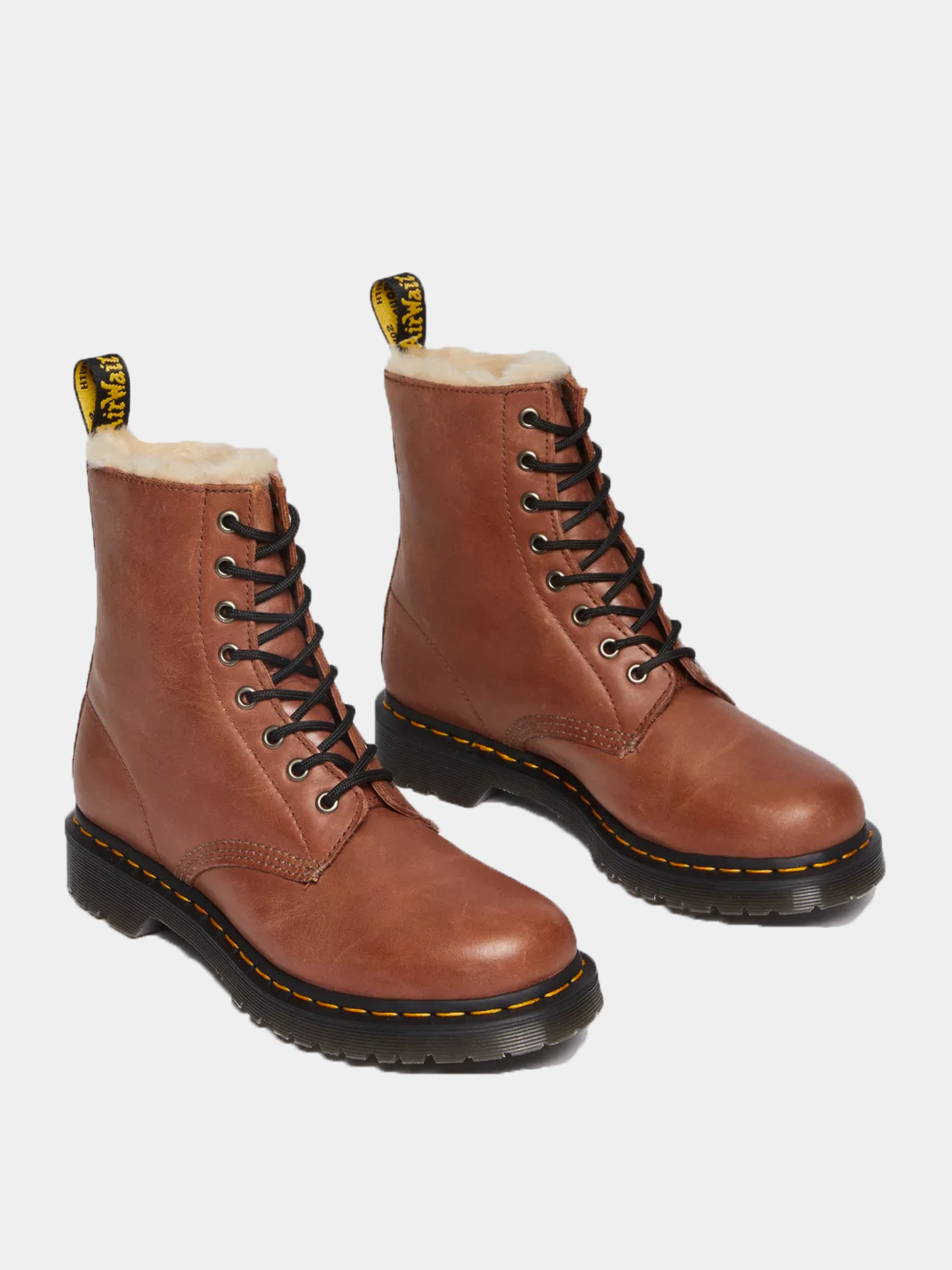 Ботинки Dr. Martens 1460 Serena Saddle Faux Fur Tan Farrier
