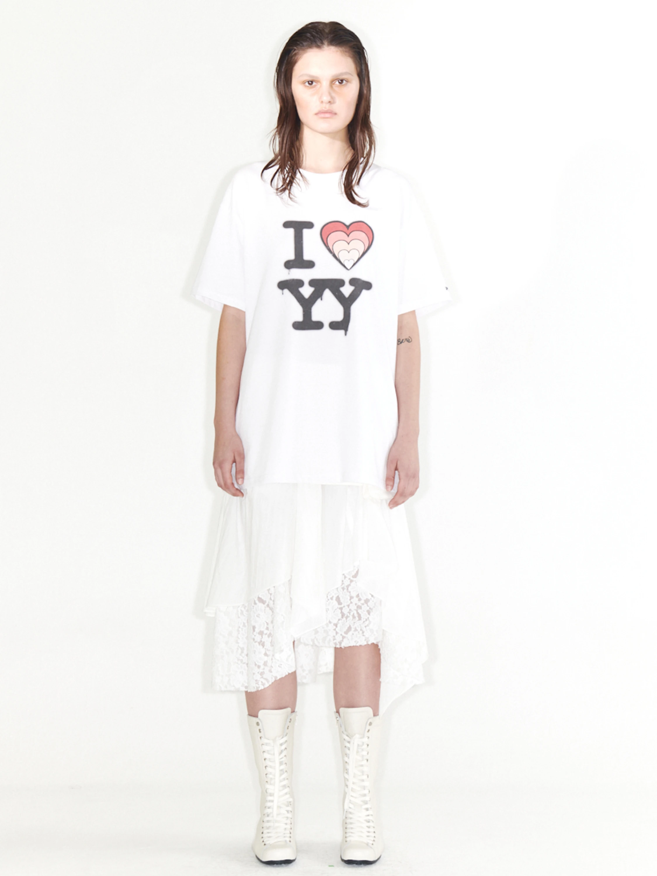 Футболка OPEN YY I Love YY Box Tee White