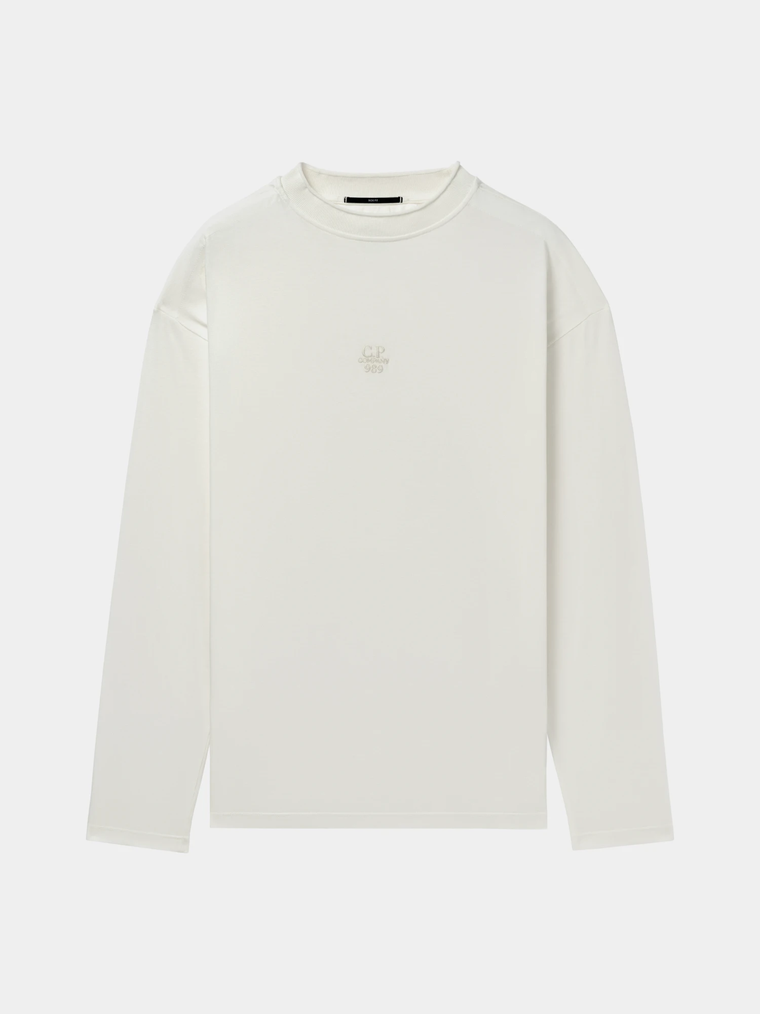 Лонгслив C.P. Company 20/1 Jersey Boxy Logo Gauze White