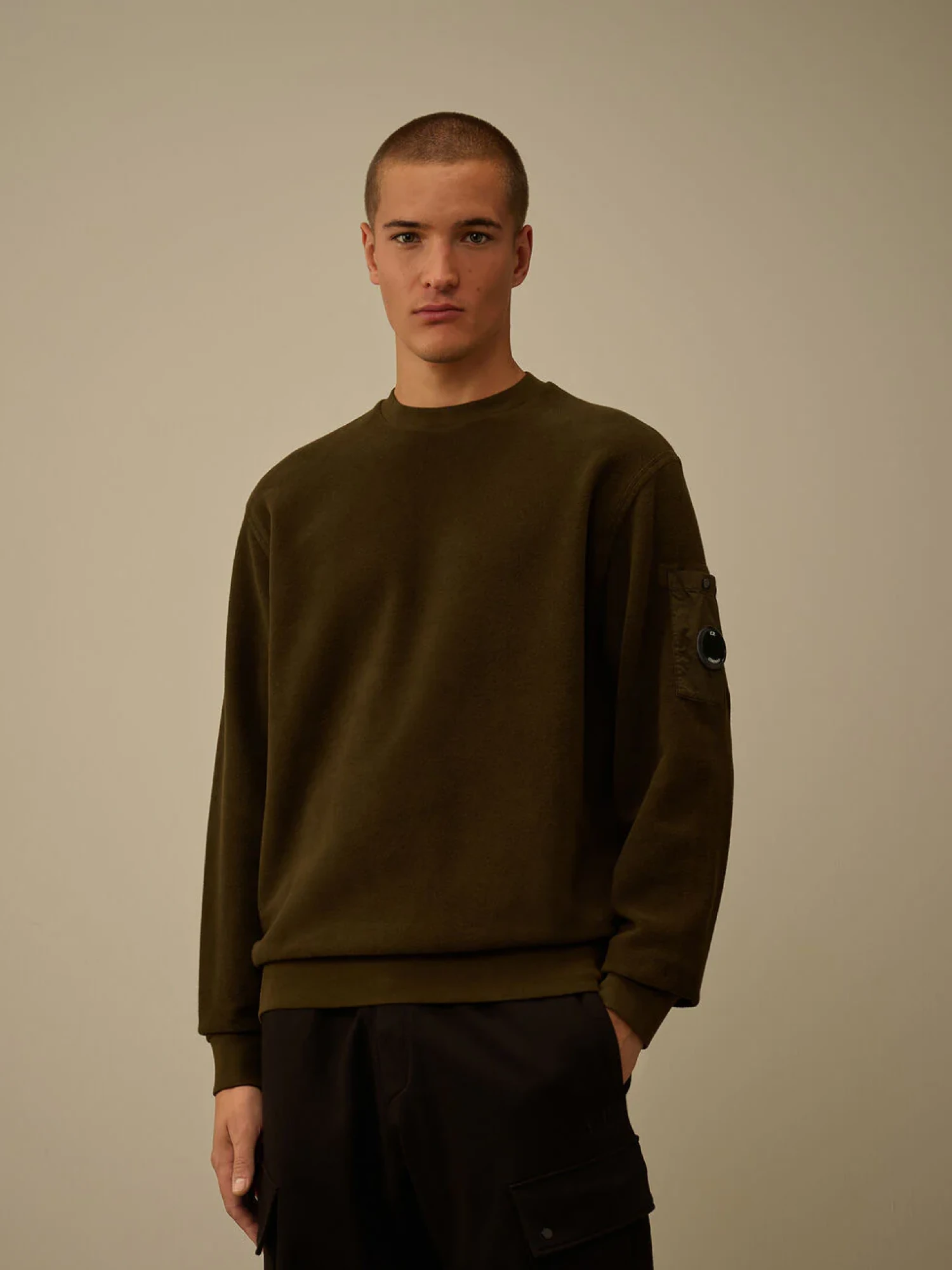Свитшот C.P. Company Brushed Emerized Diagonal Fleece Ivy Green