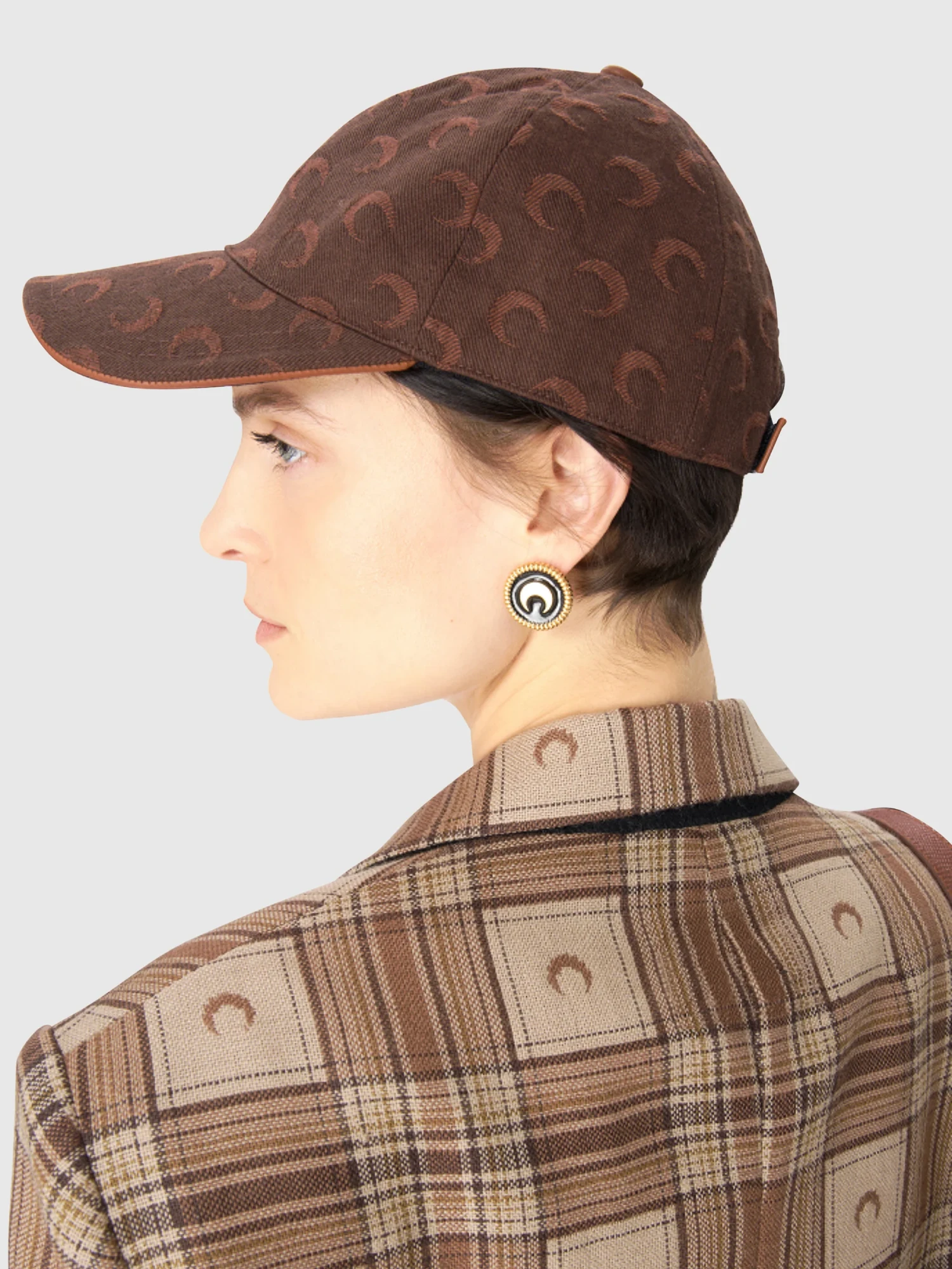 Кепка Marine Serre Moon Jacquard Twill Baseball Cap Deep Brown