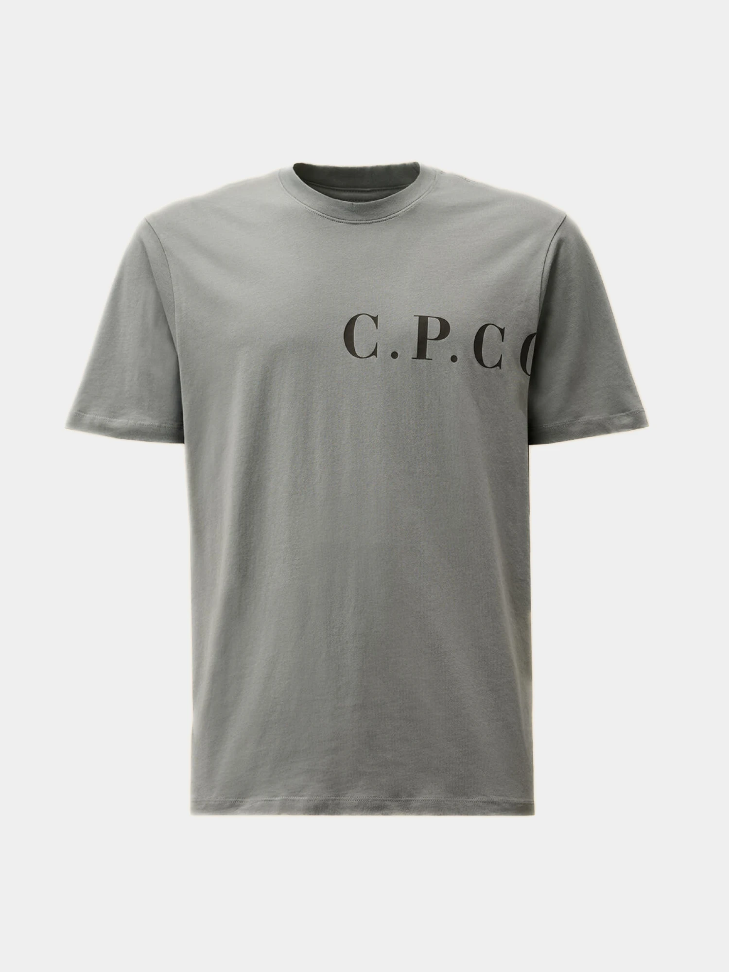 Футболка C.P. Company 30/1 Jersey Front-Back Logo Stormy Weather