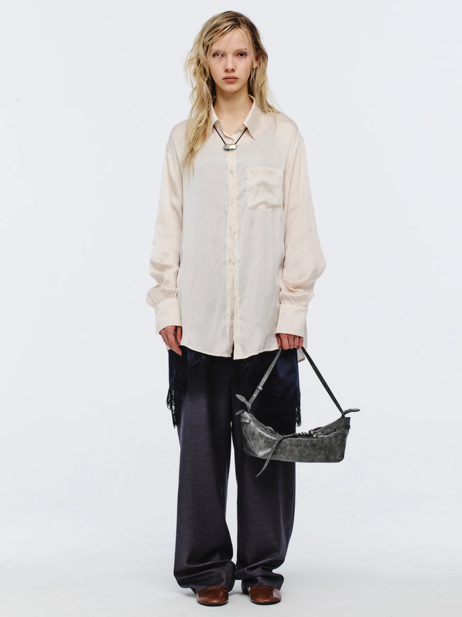 Женская сумка MARGESHERWOOD Grandma Used Sling White+Grey