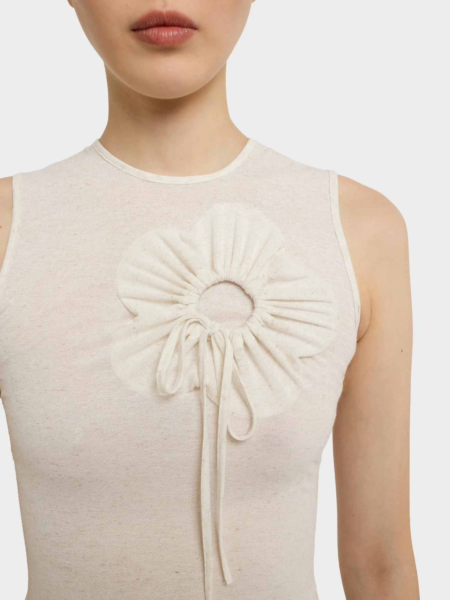 Женский топ J.KIM Flower Tank Cream